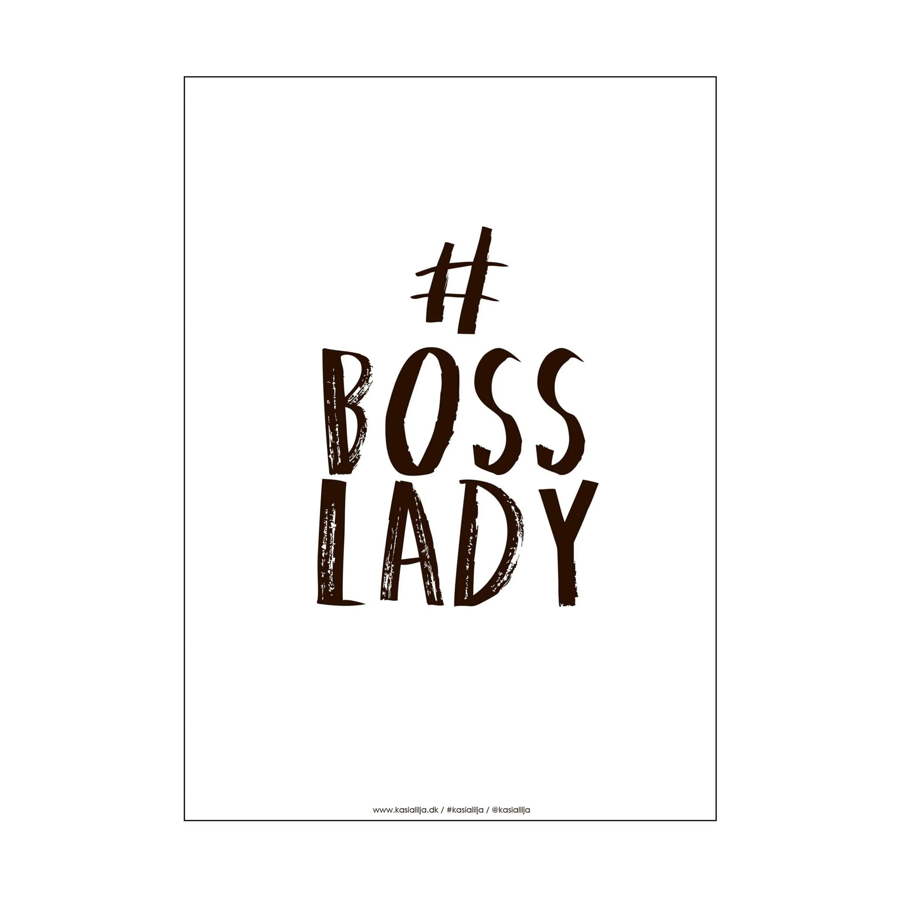 Plakat - Bosslady, hvid/sort, large