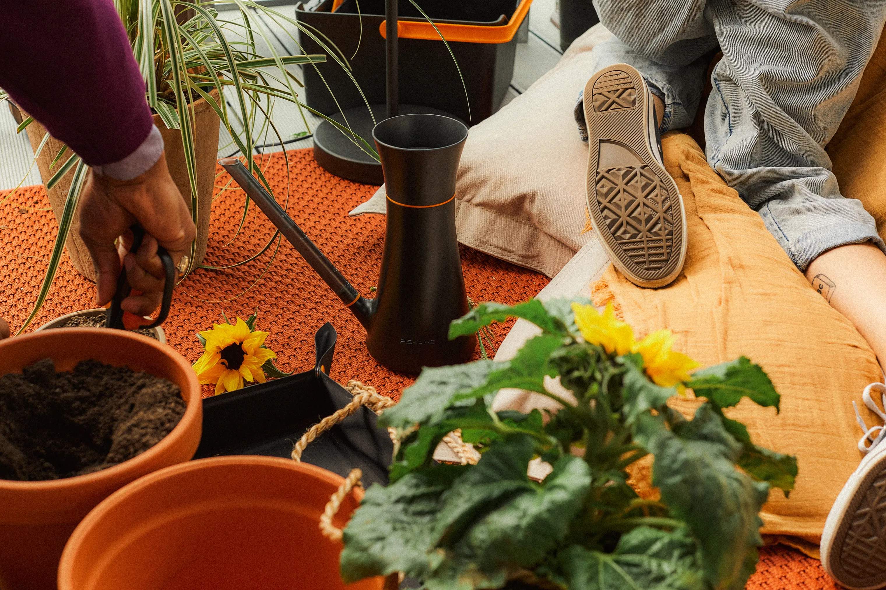 Fiskars Garden Vandkander Plant Care Vandkande i Sort/orange, 3