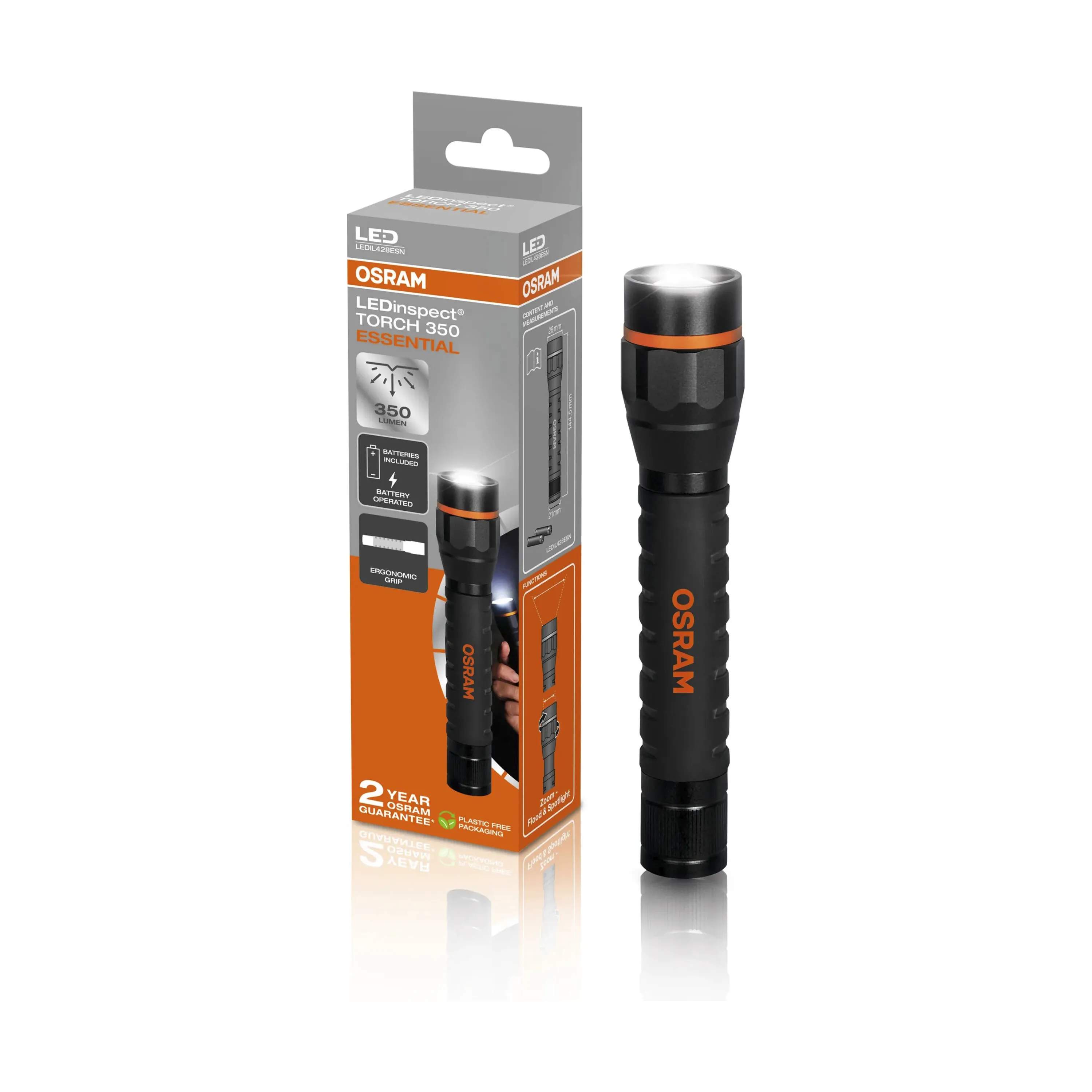 OSRAM Lommelygter LEDinspect Lommelygte i Sort, 14,5 cm, 2