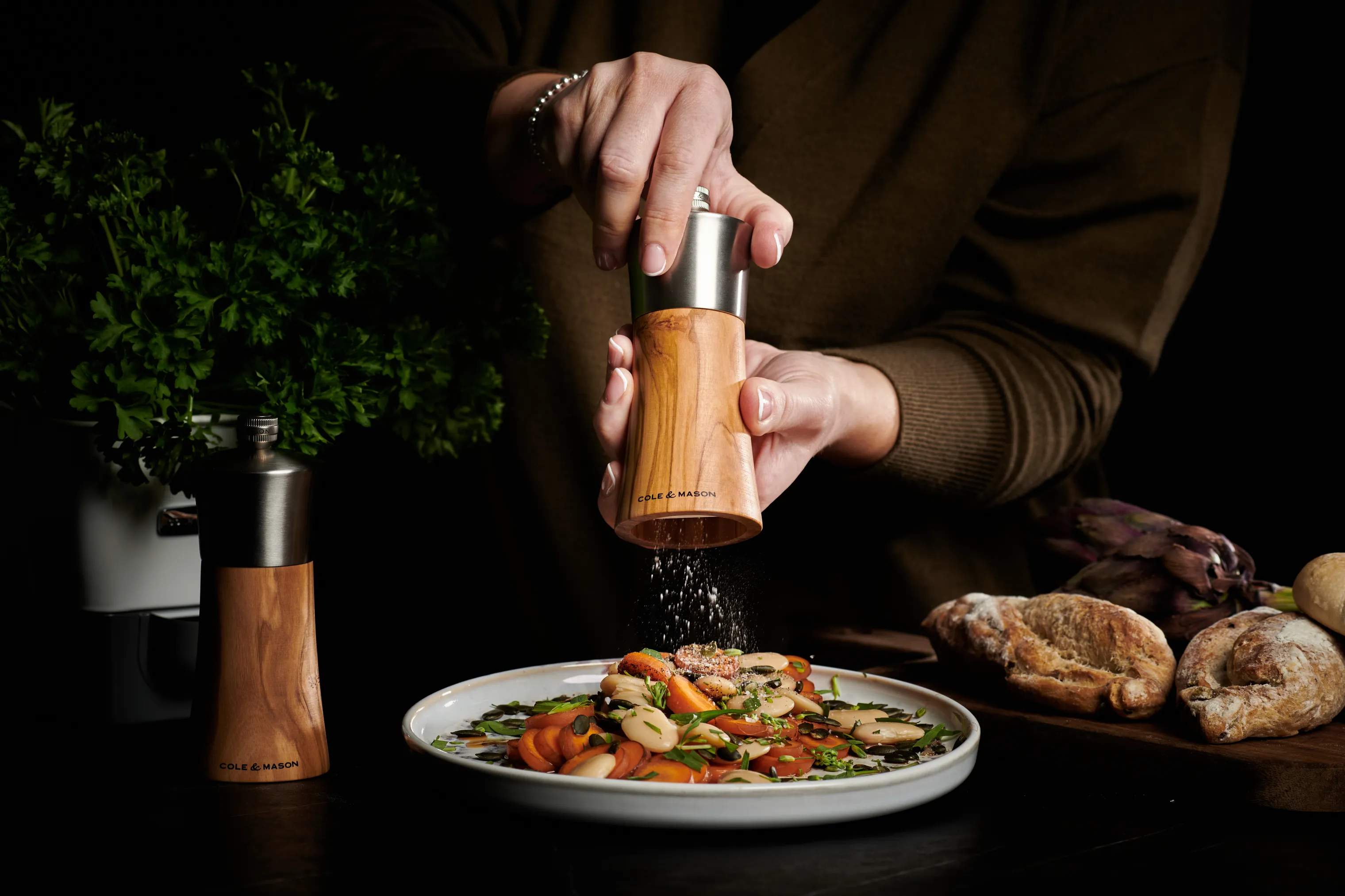 Cole&Mason Saltkværne Bromley Saltkværn i Olive Wood, 2