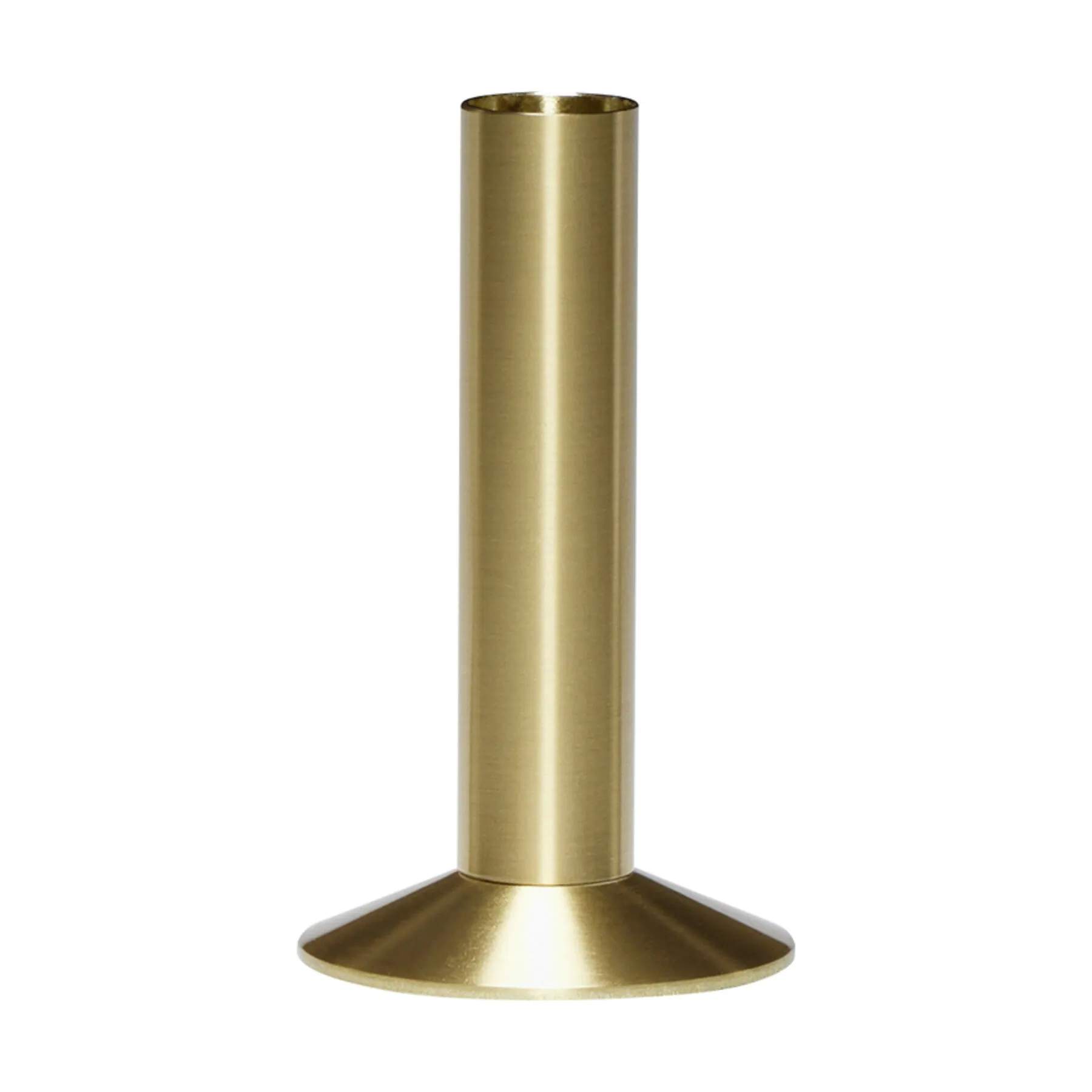 Hübsch Kronelysestage Sleek Lysestage i Messingfarve, 1