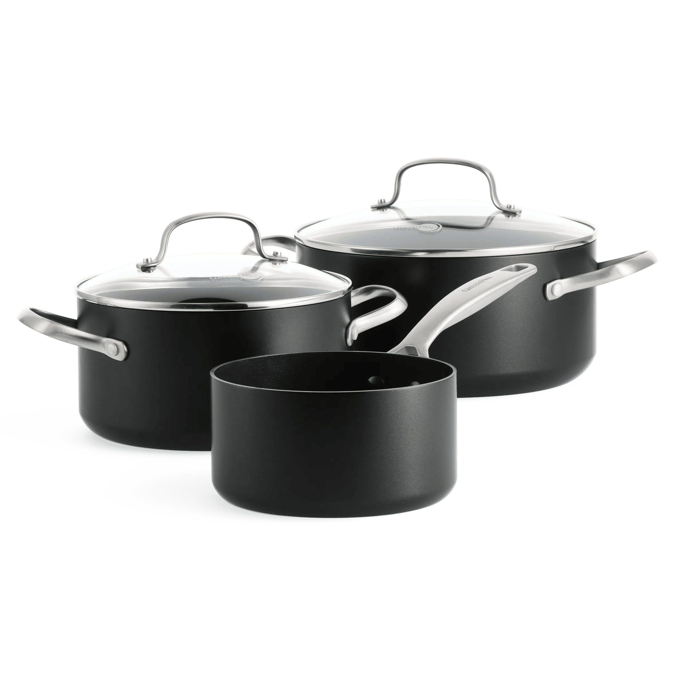 Greenpan Grydesæt GreenPan Copenhagen Copenhagen Grydesæt - 6 dele i Sort / Sølv, 1