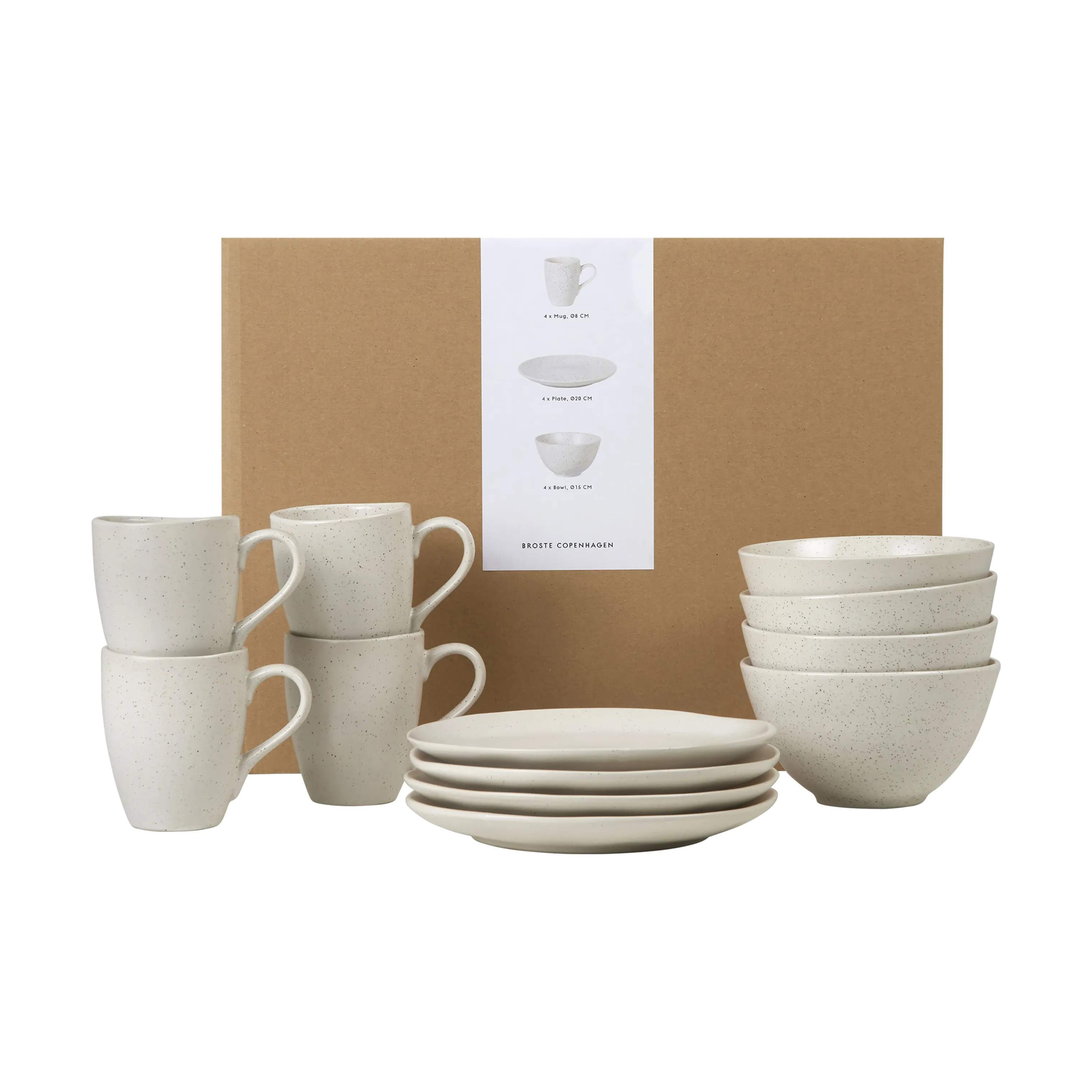Nordic Vanilla Morgenmadssæt - 12 dele, cream, large
