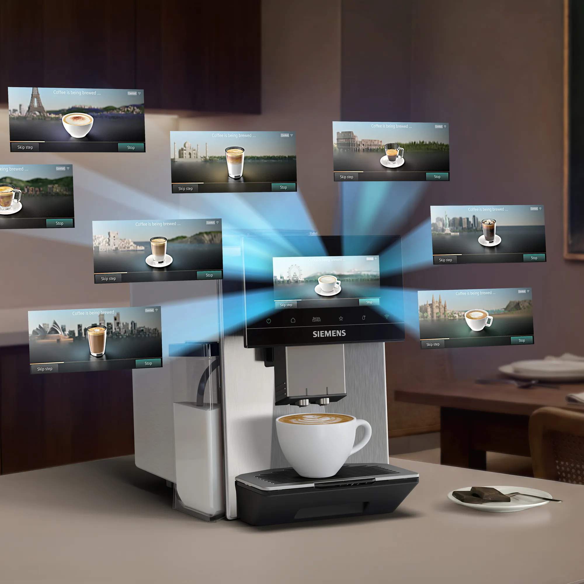 Siemens Espressomaskiner EQ900 iAroma Espressomaskine TQ927E03 i Grå, 4