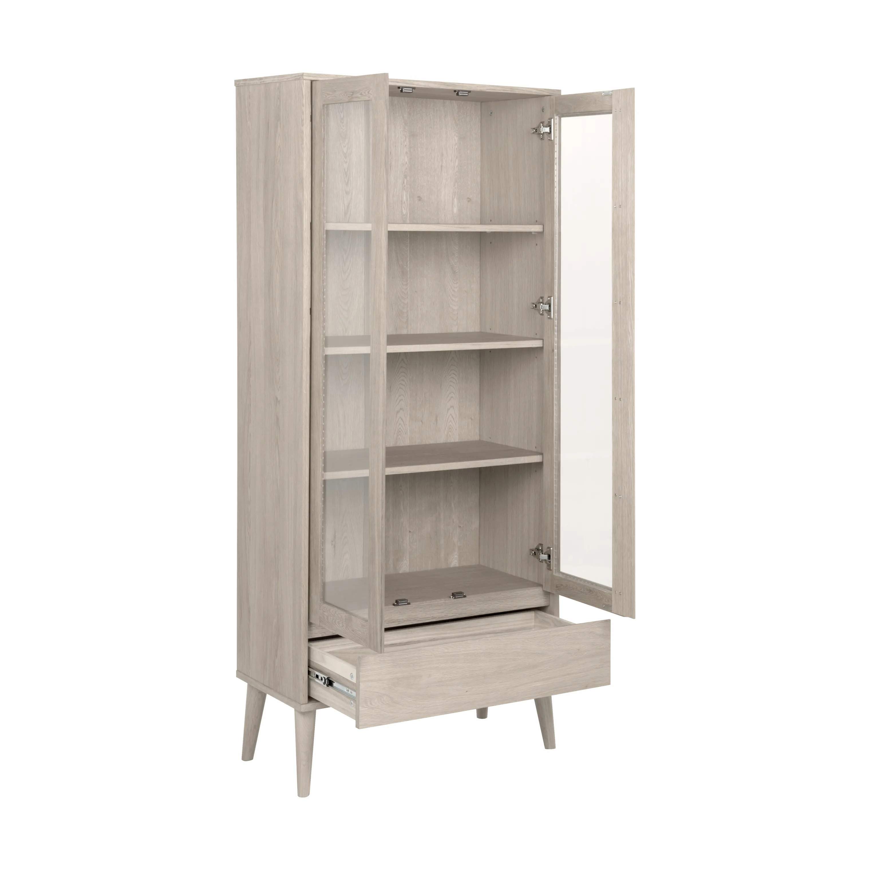CASA Living Reoler og tilbehør Nagano Vitrine i Lys eg, 4