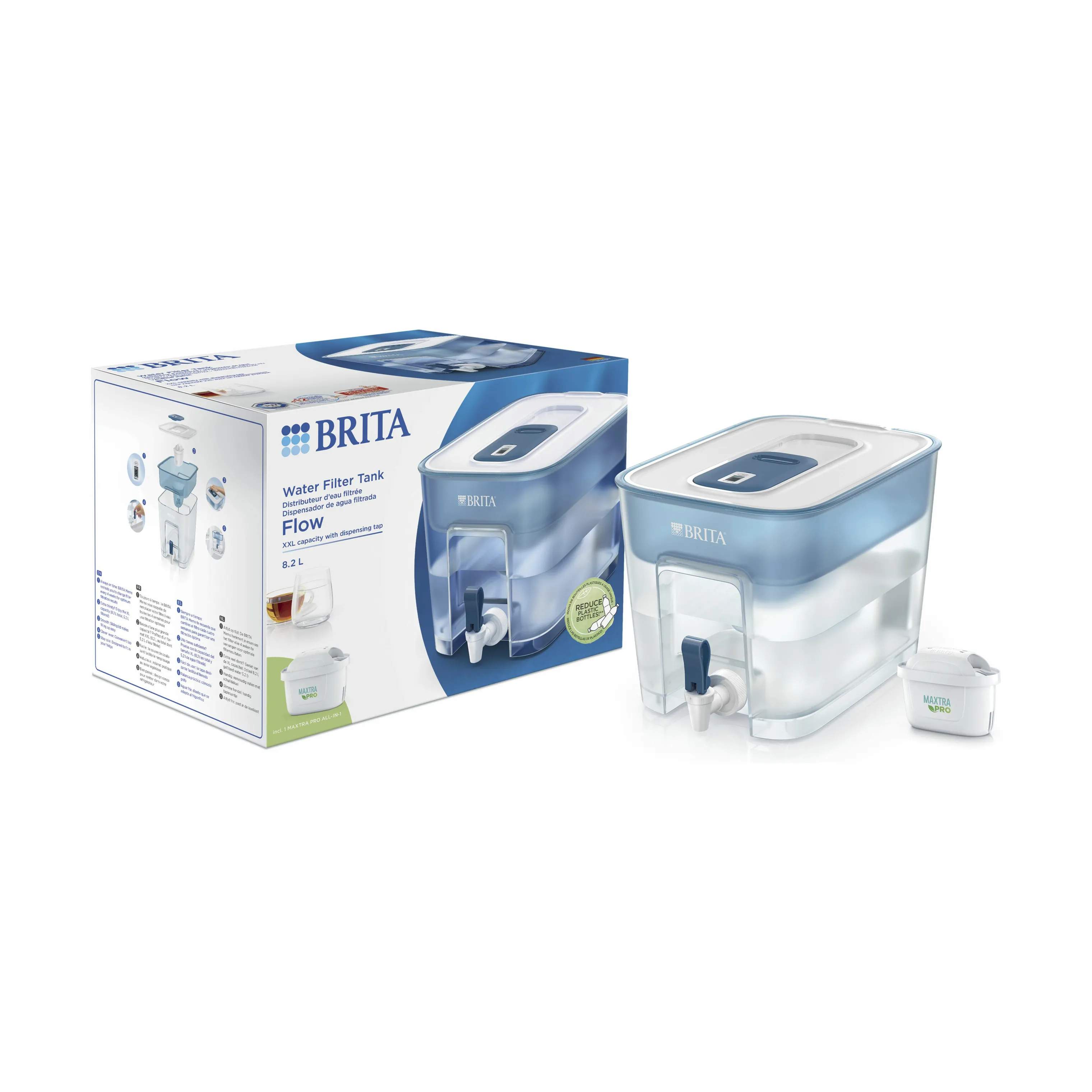 Brita Øvrigt køkkengrej Flow Vandfilterbeholder i Plast/blå, 2