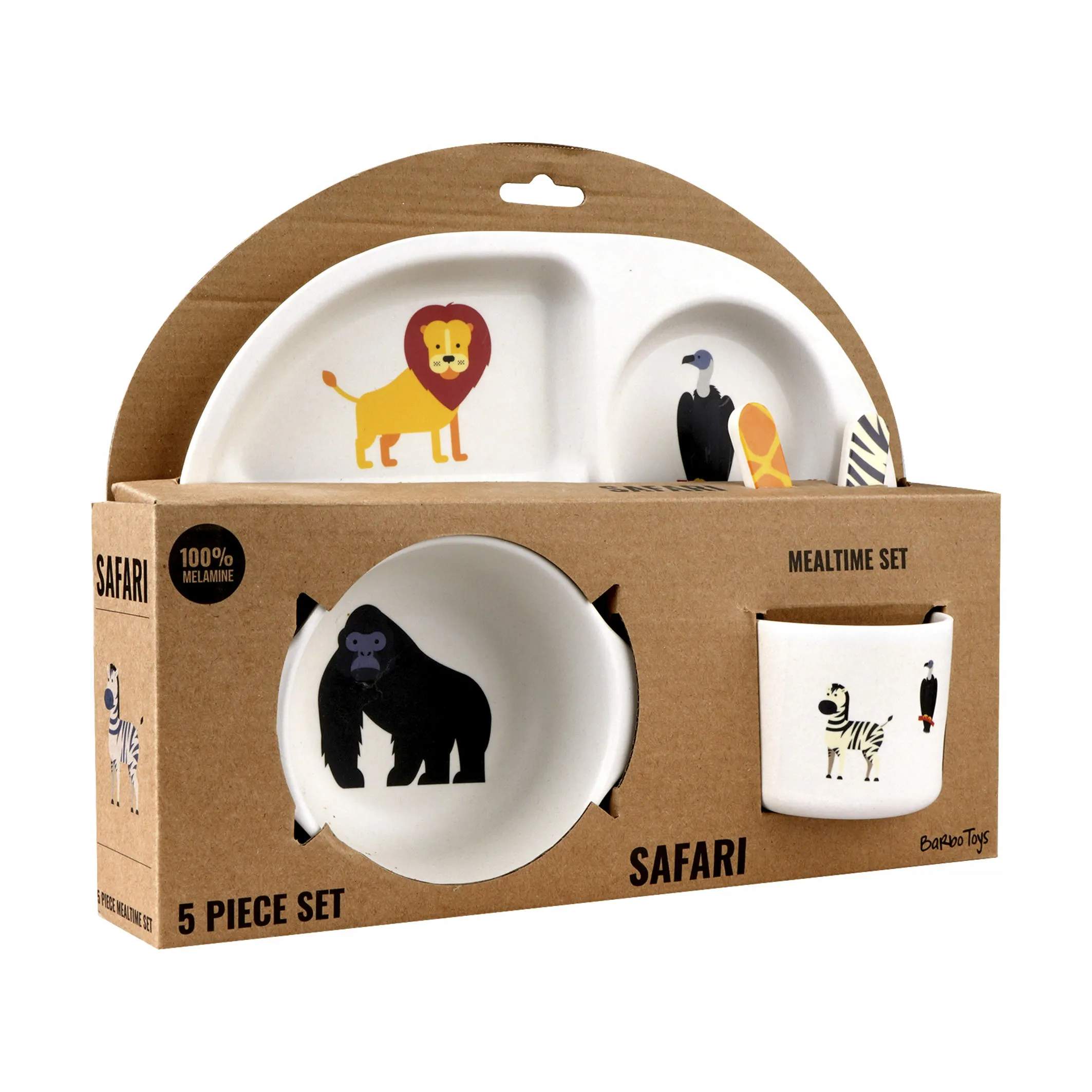 Barbo Toys Spisesæt Spisesæt Safari - 5 dele i Safari, 4