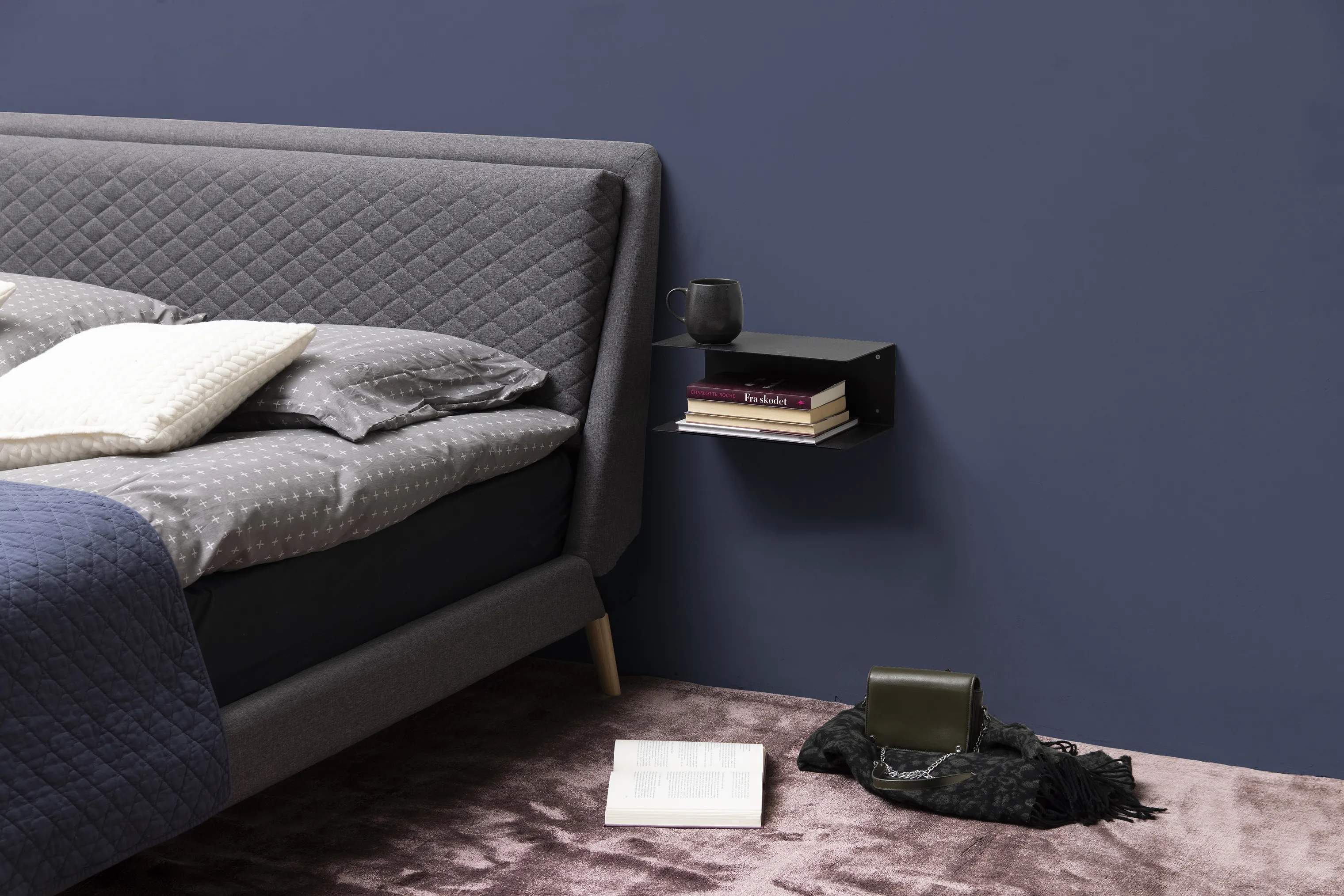 CASA Living Hylder Joliet Væghylde - 2 stk. i Sort, H14 x B35 x L20 cm, 2