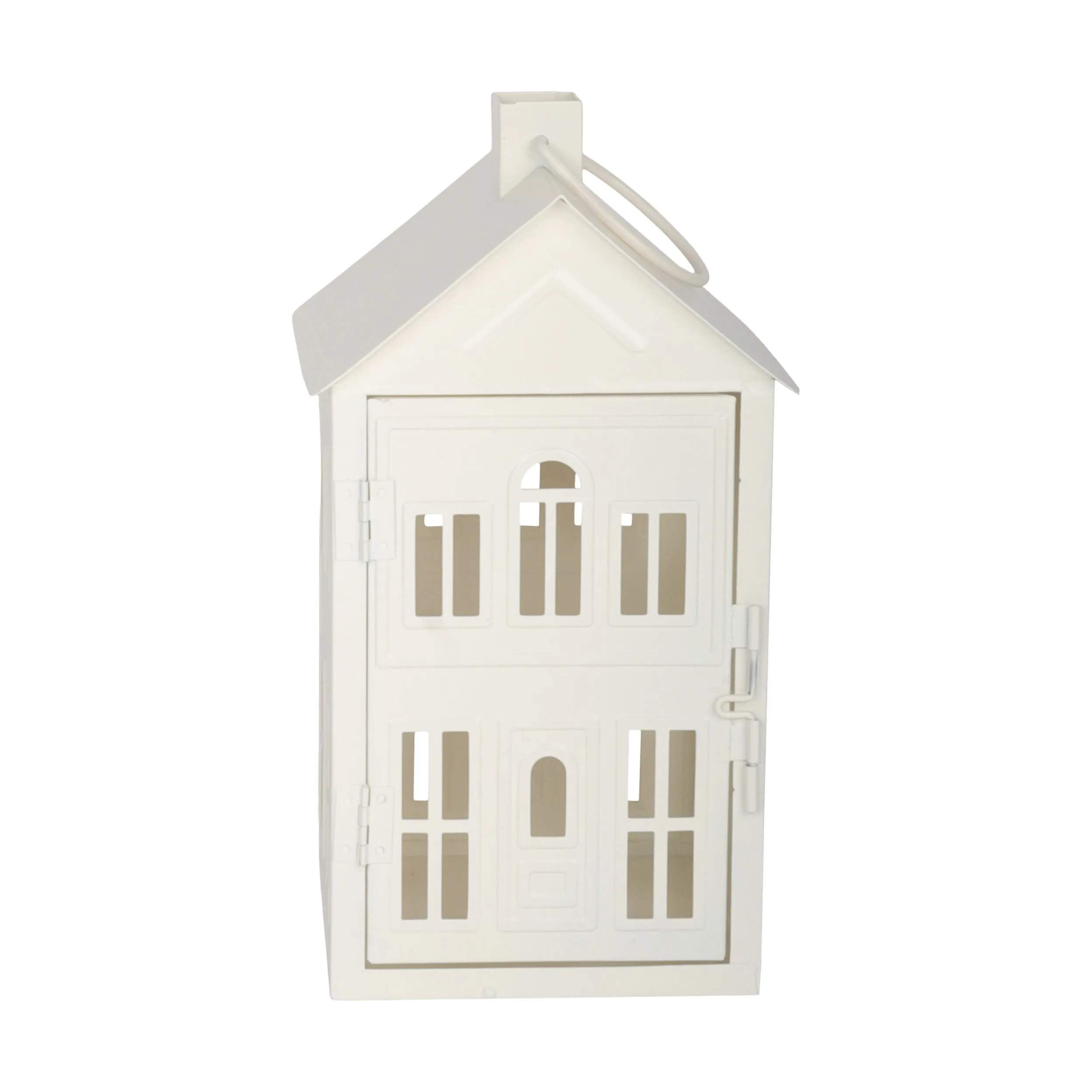 Casa Christmas Bloklysestage Lanterne i Hvid, 26,8 cm, 1