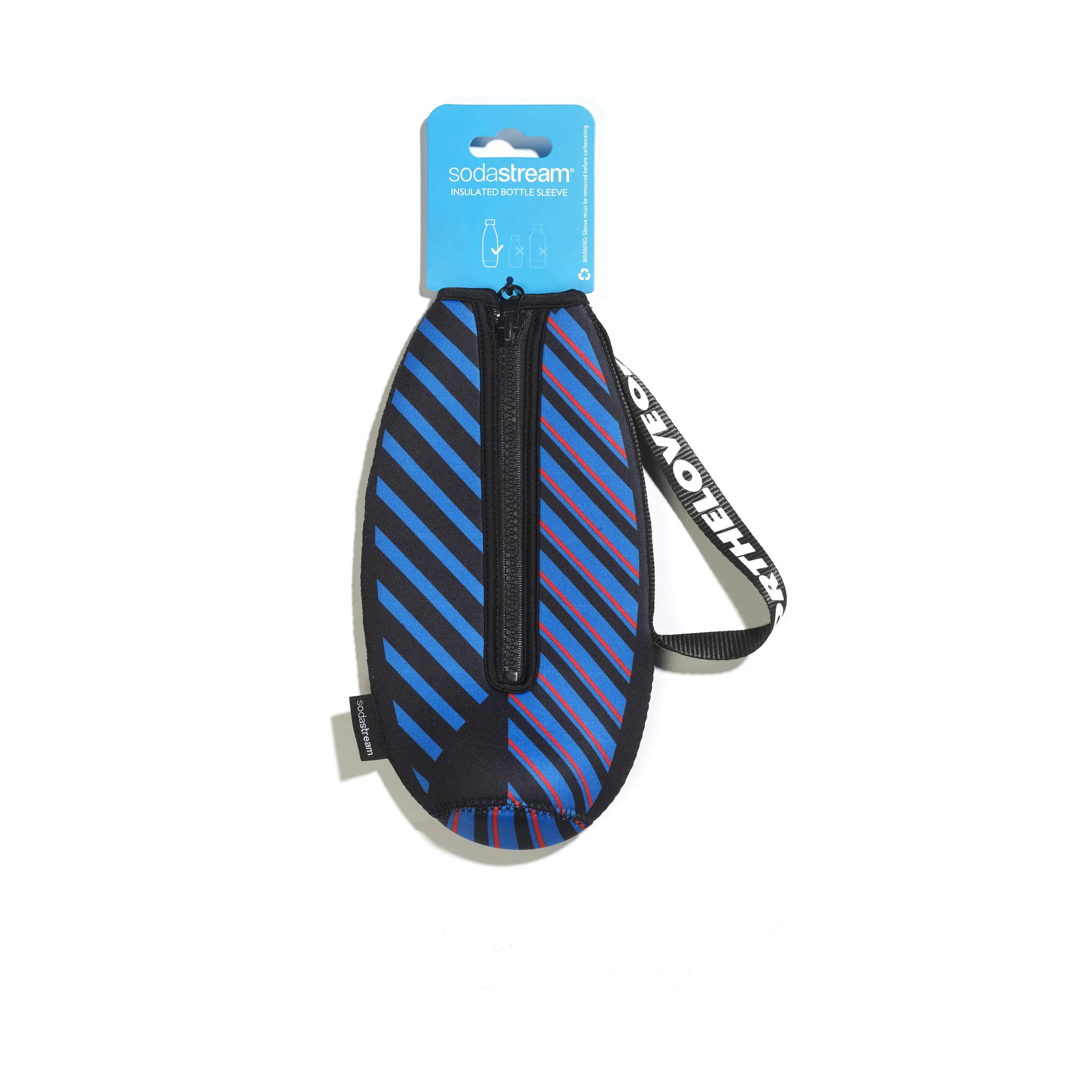 SodaStream Flasker til sodavandsmaskine Bottle Sleeve - Stripes i Sort/blå, 3