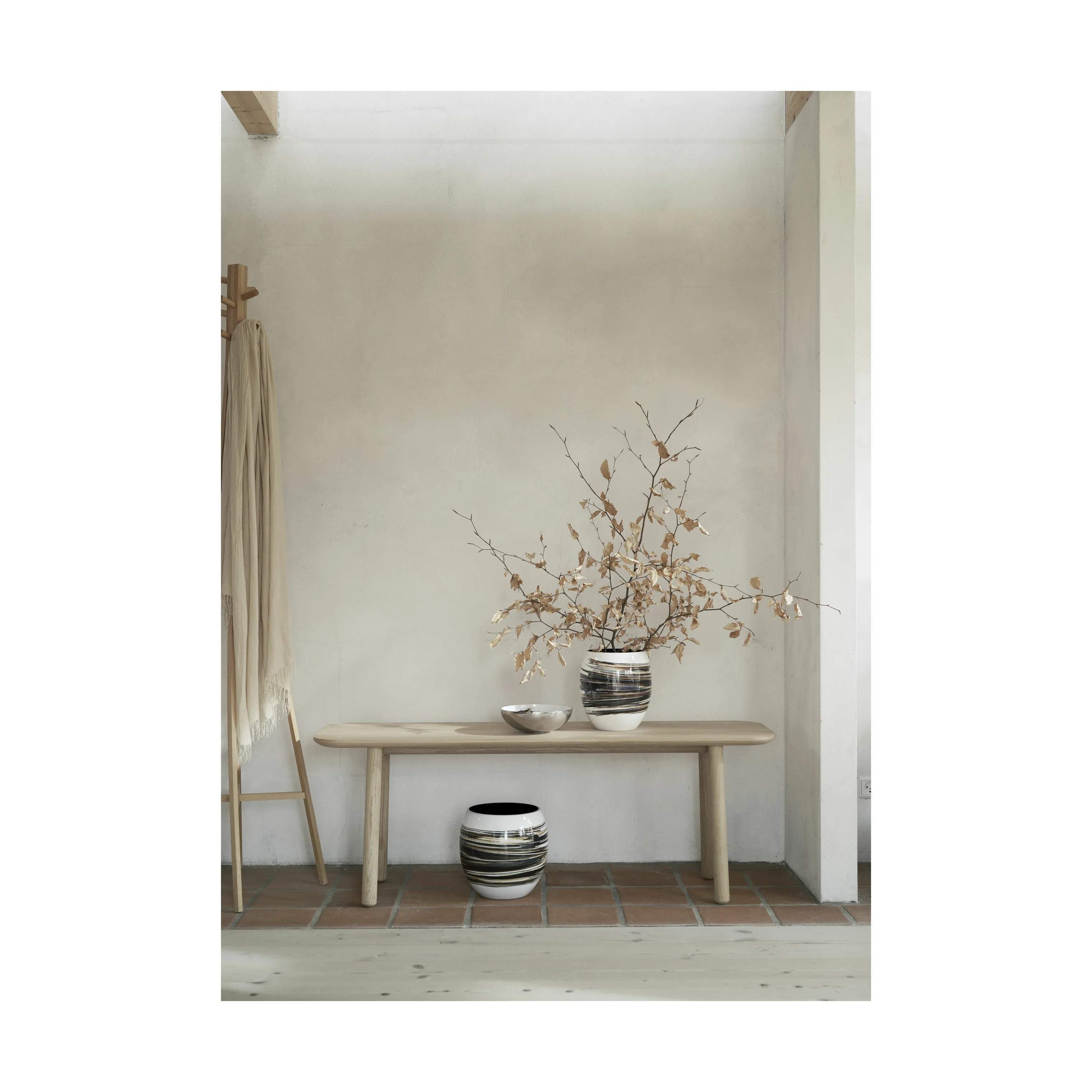 Stelton Vaser Nordic Stockholm Lignum Vase i Hvid/brun, 25,7 cm, 2