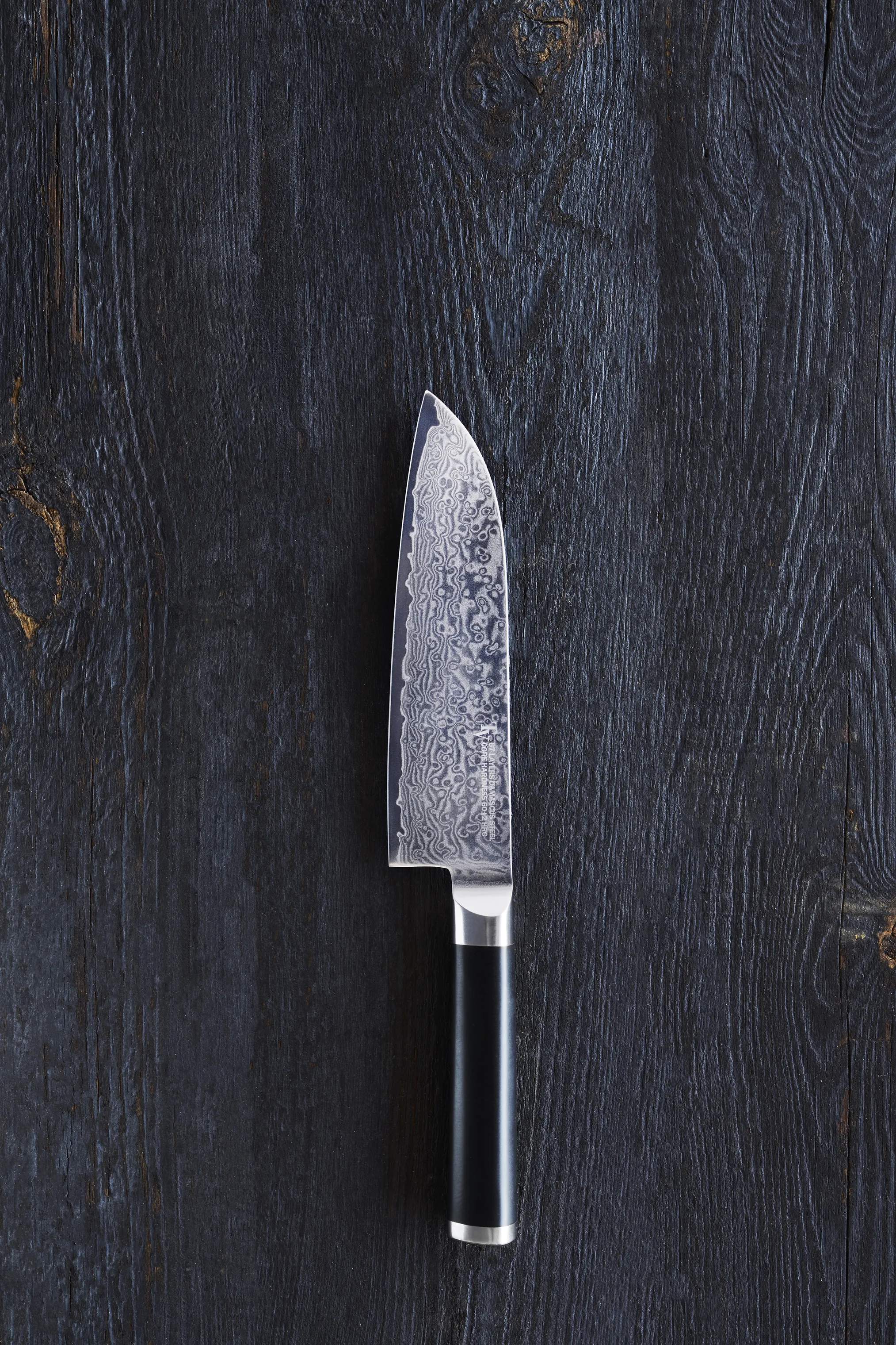 Timm Vladimir Kitchen Santokuknive Damaskus Santokukniv i sort/sølv, 2