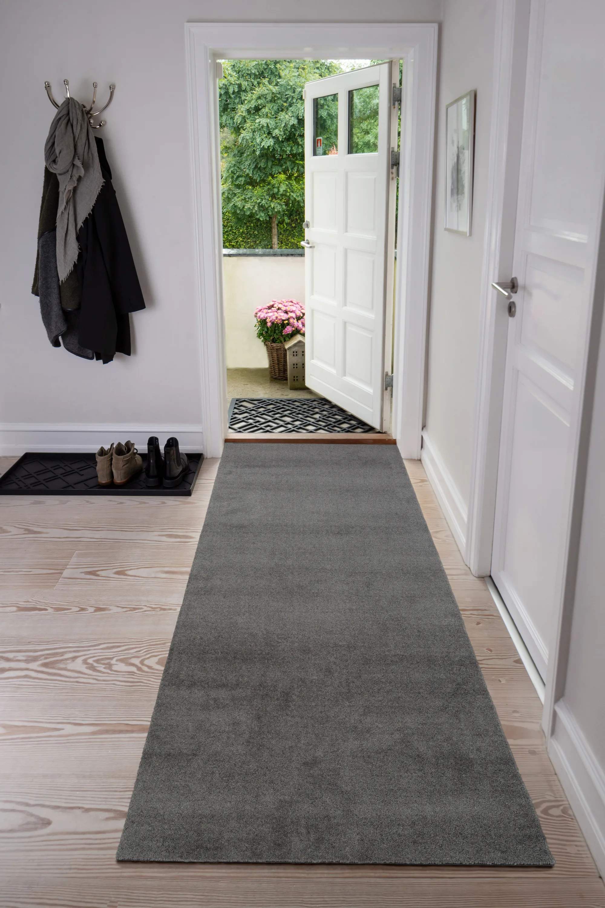 Tica Copenhagen Gulvtæpper Uni Color Gulvtæppe i Steelgrey , B90 x L200 cm, 7