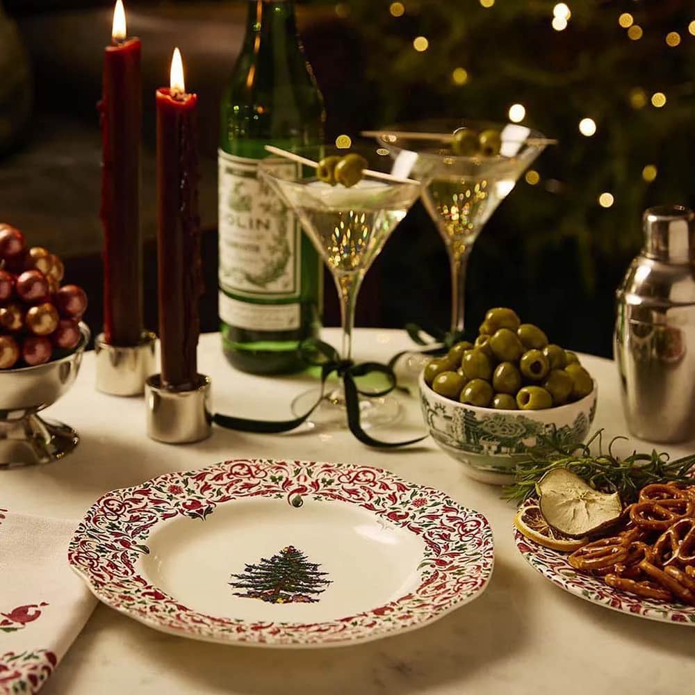 Spode Middagstallerkener Yuletide Tallerken - 4 stk. i 22,2 cm, 2