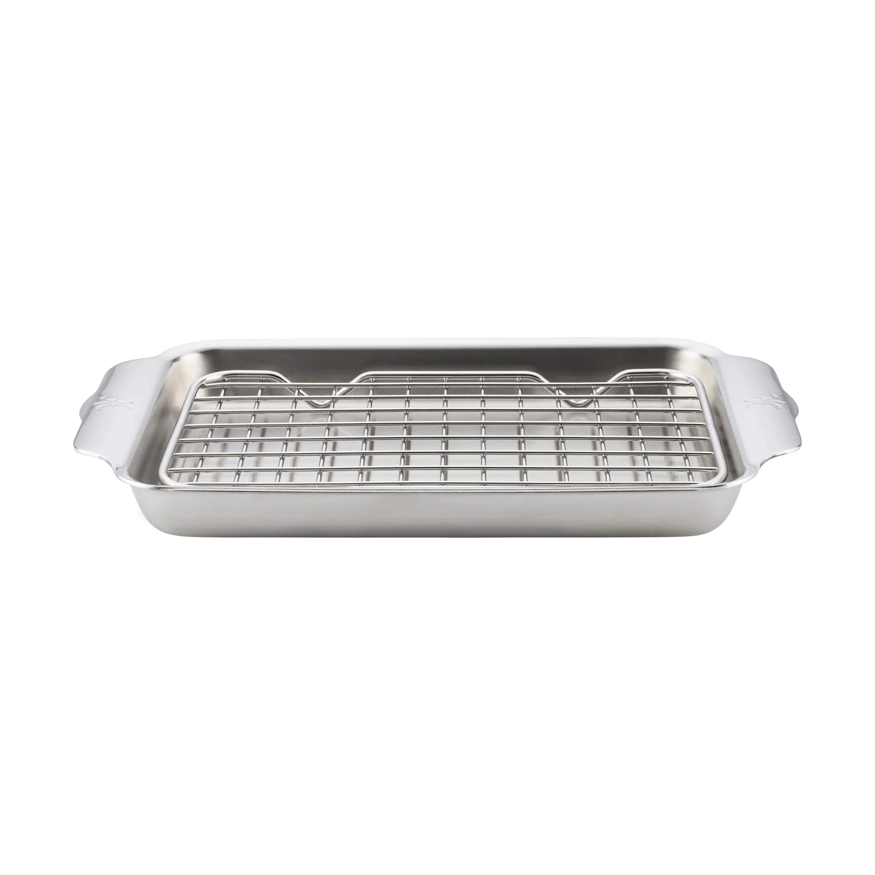 Hestan Bradepander OvenBond Bageplade m. rist i Rustfrit stål, B16,8 x L28,8 cm, 1