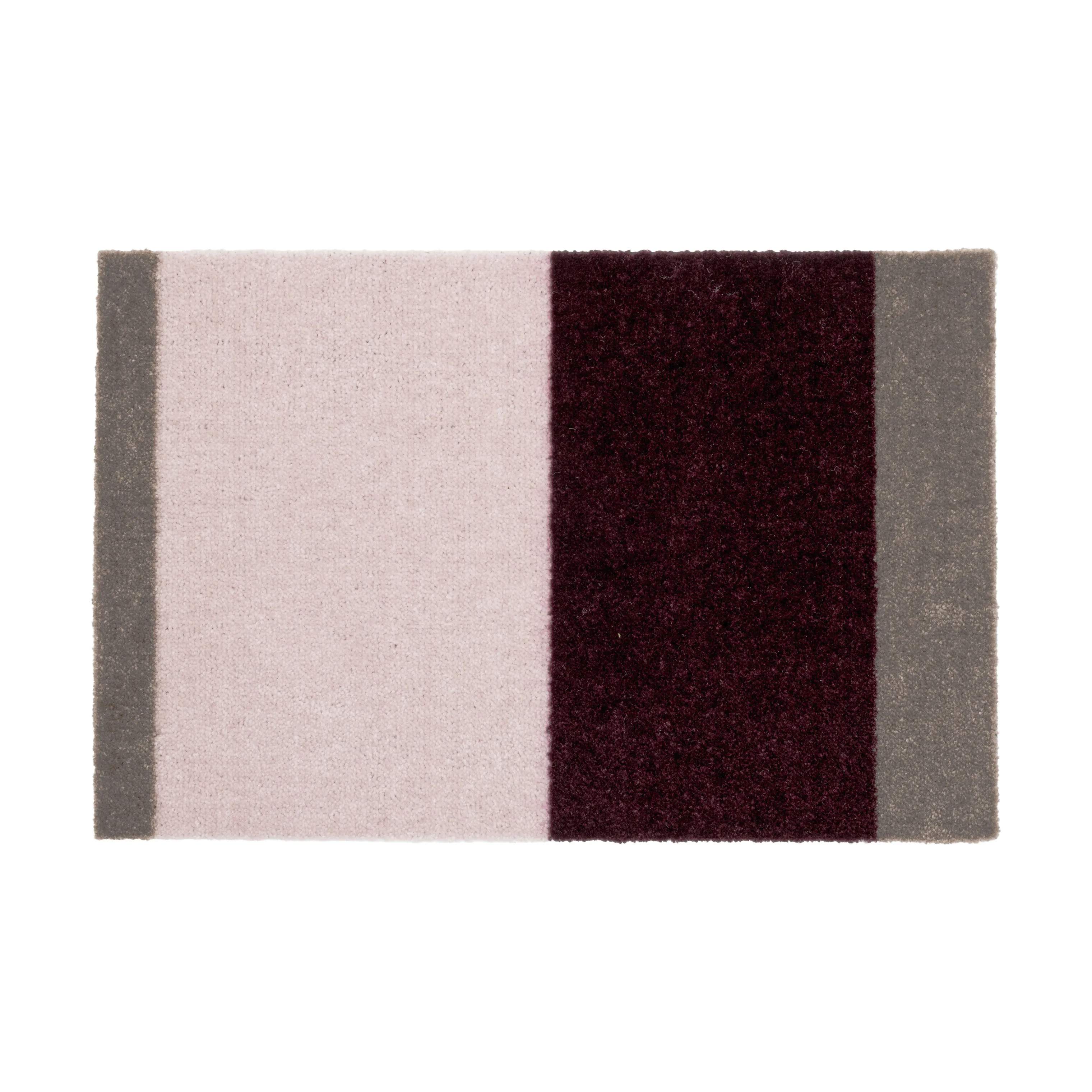 Stripes Horisontal Gulvmåtte, bordeaux/rosa/sand, large