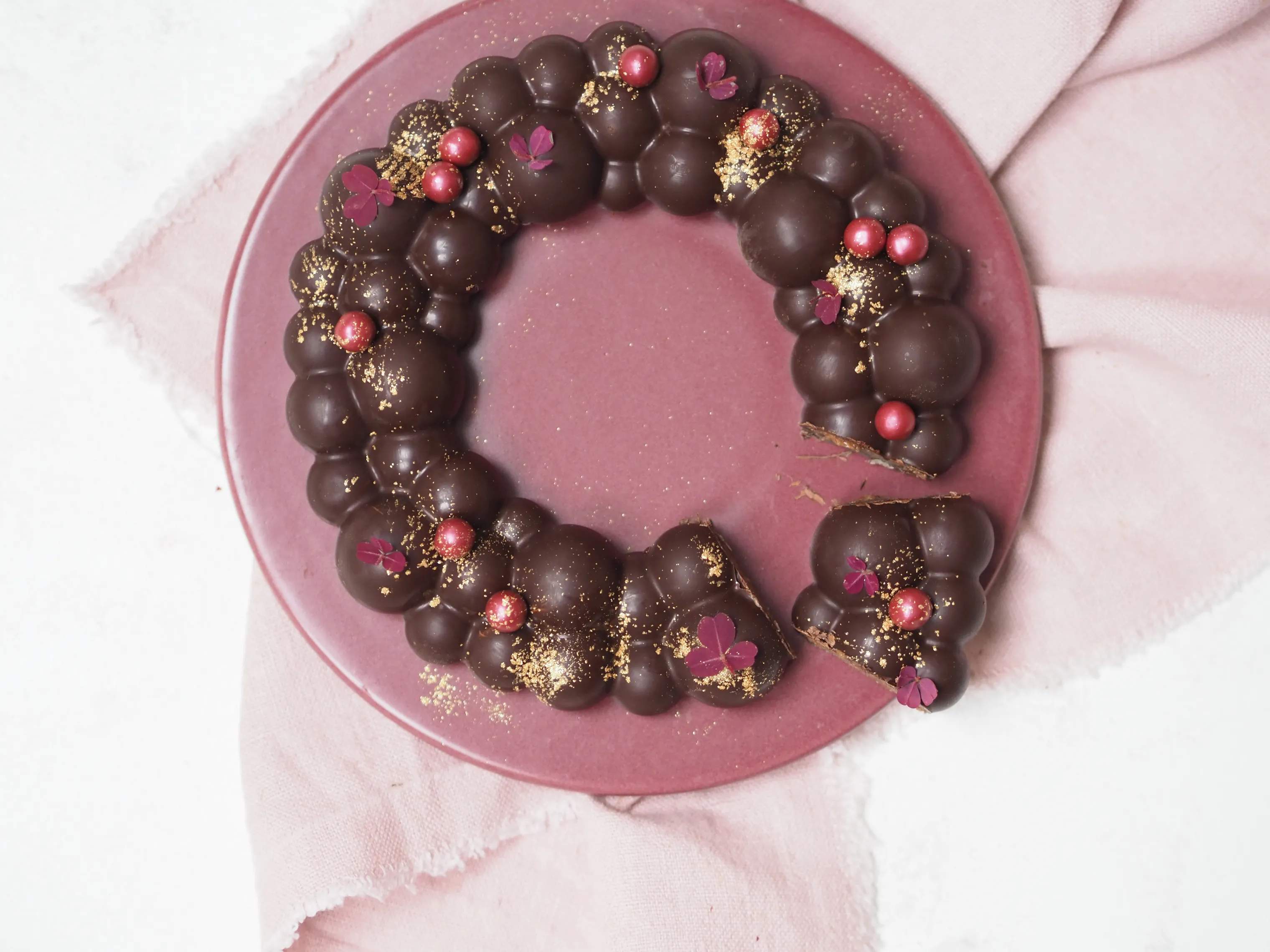 by Ditte Julie Øvrige bageforme Silikoneform - Boblekrans i Rosa, 4