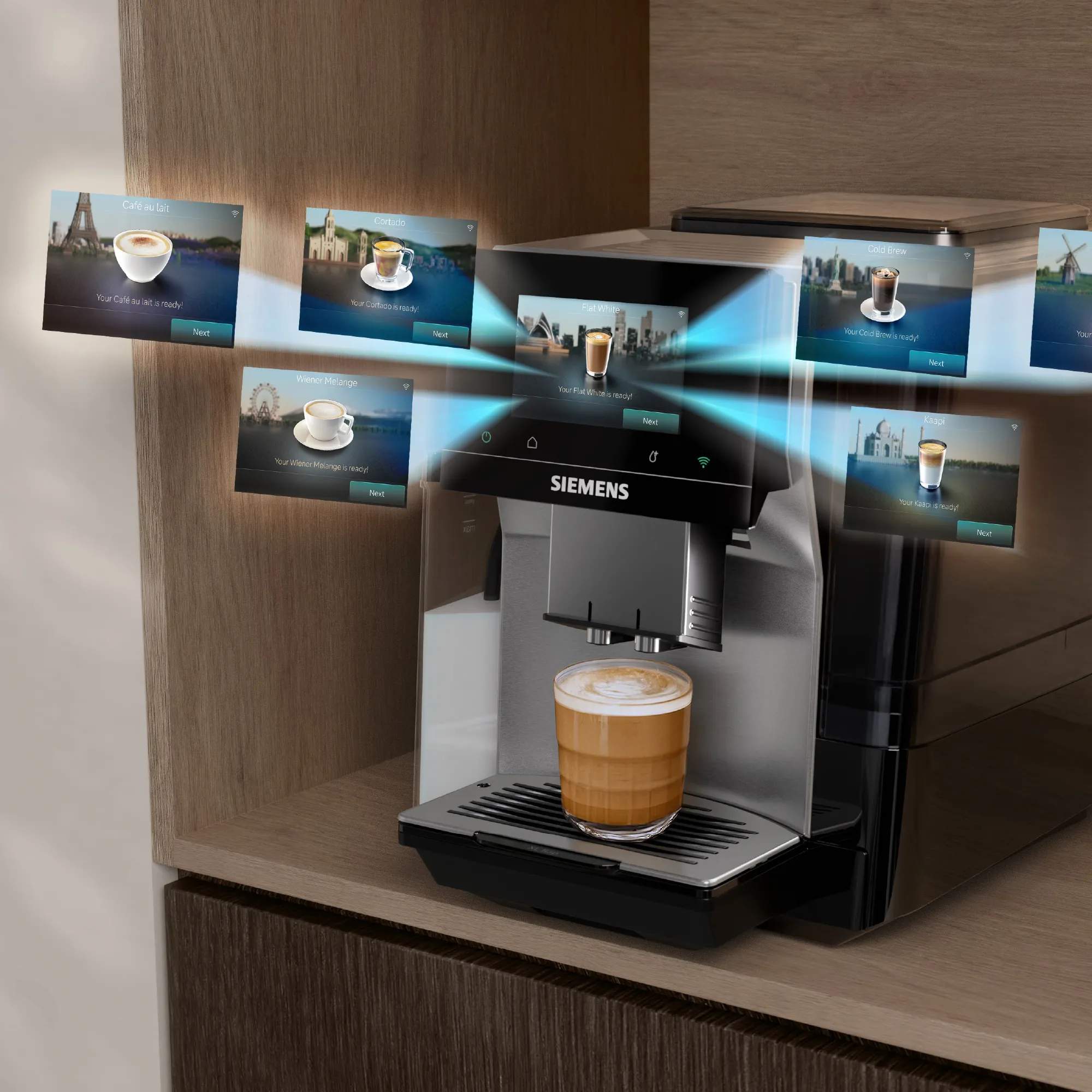 Siemens Espressomaskiner EQ700 iAroma Espressomaskine TQ727E03 i Grå, 3