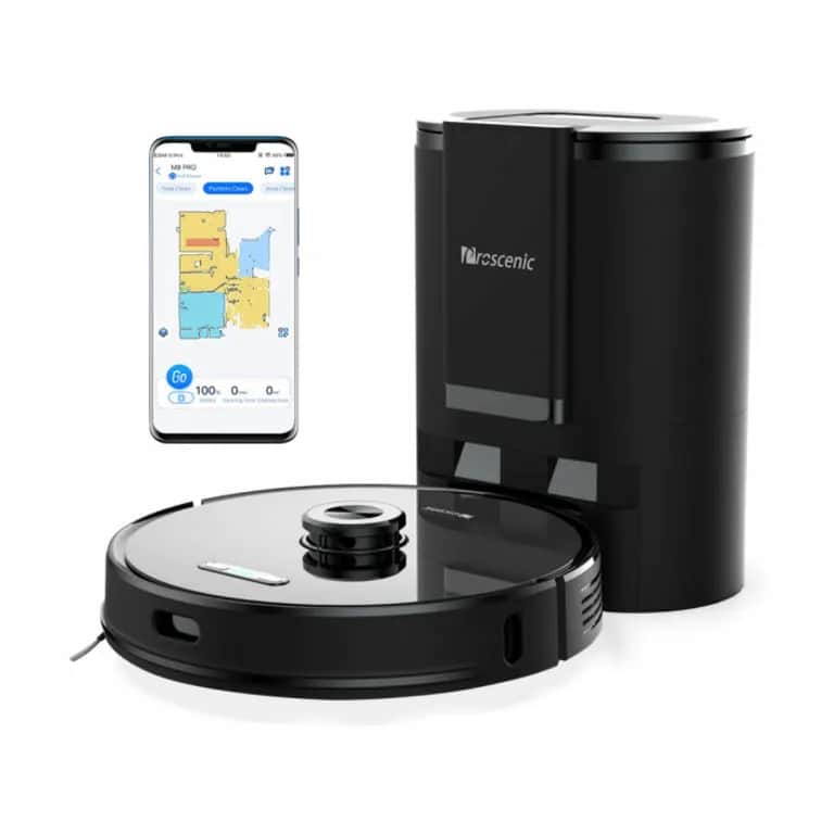 Proscenic Robotstøvsugere 2-i-1 Robot- og moppestøvsuger M8Pro i sort, 4