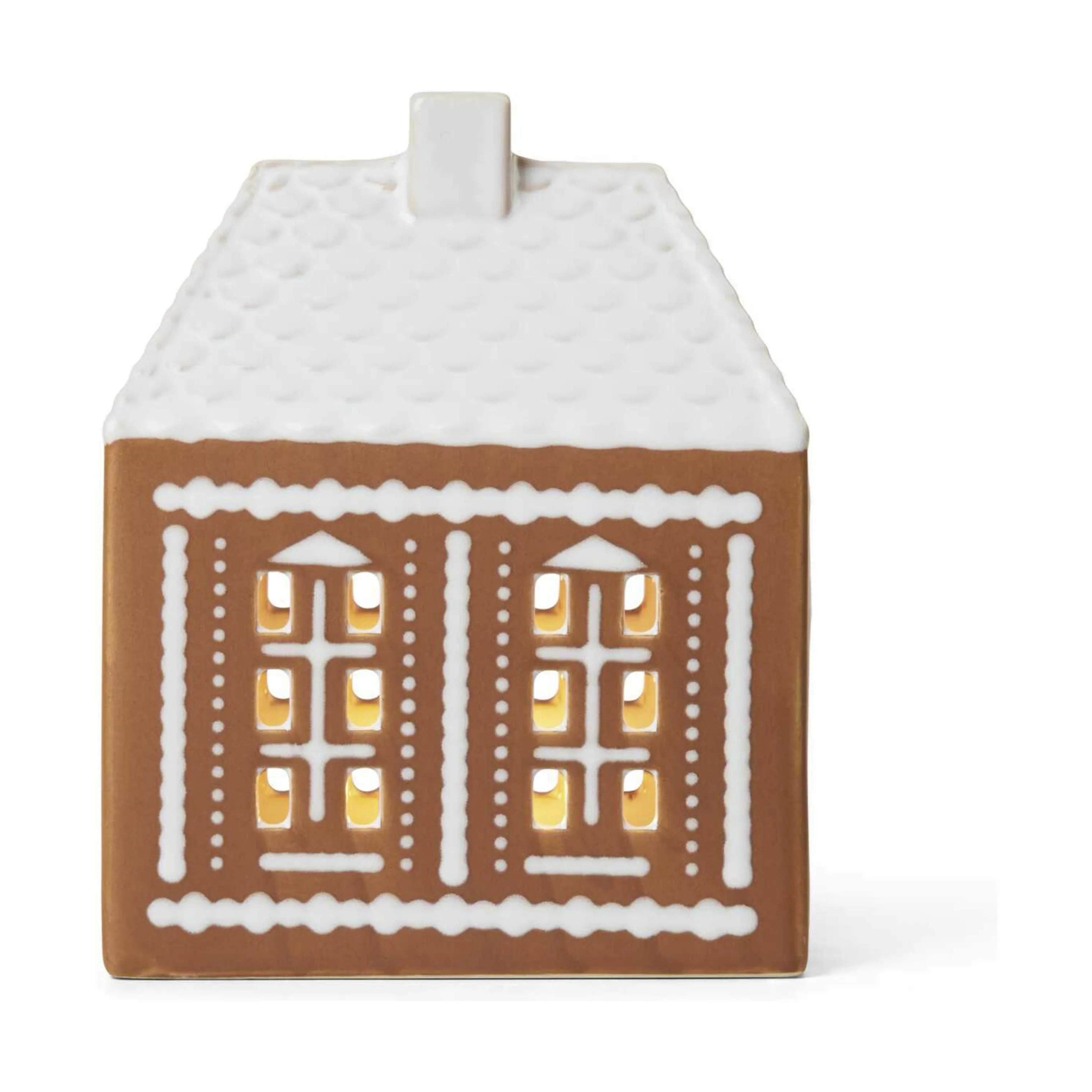 Kähler Fyrfadsstage Gingerbread Lyshus - mellem i 15 cm, 4