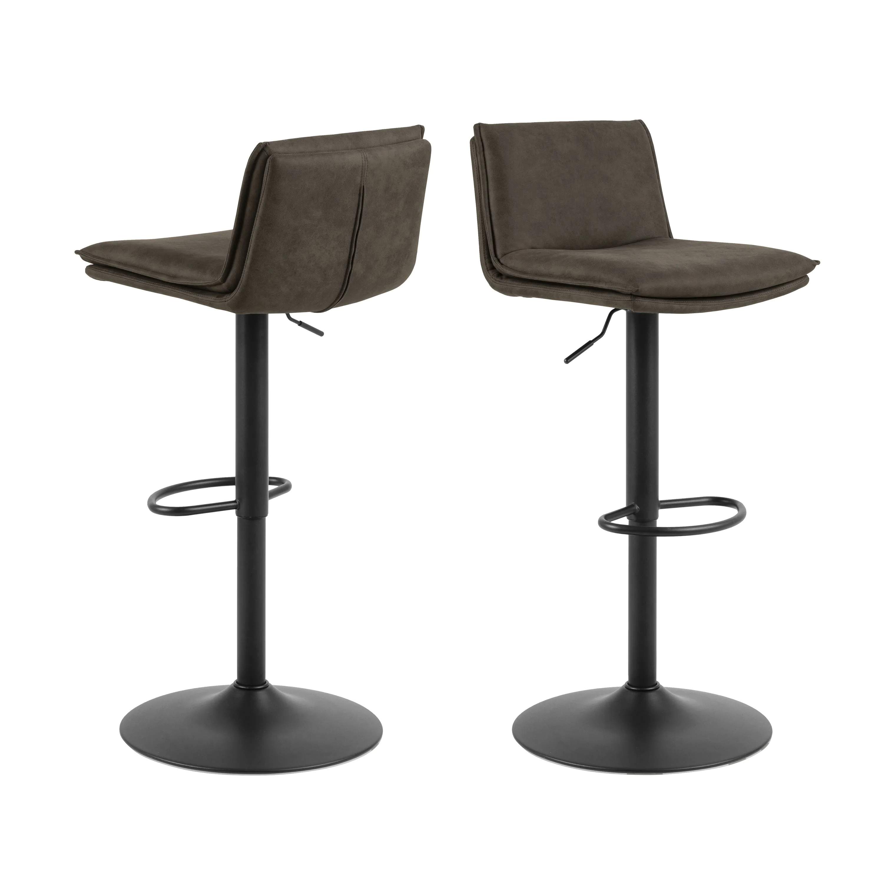 CASA Living Barstole Flynn Barstol - 2 stk i Antracit/mat sort, 3