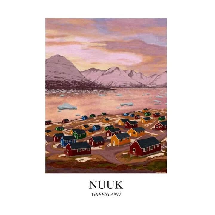 Poster&Frame Plakater Plakat - Nuuk i B21 x L29,7 cm, 1