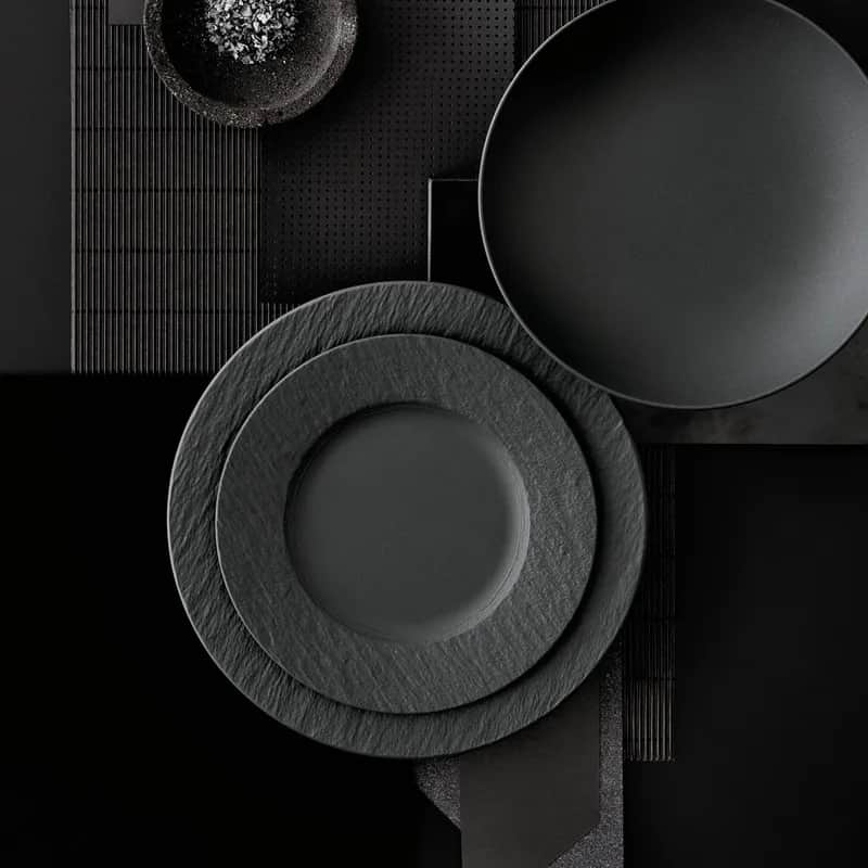Villeroy & Boch Middagstallerkener Manufacture Rock Tallerken i 21,7 cm, 3