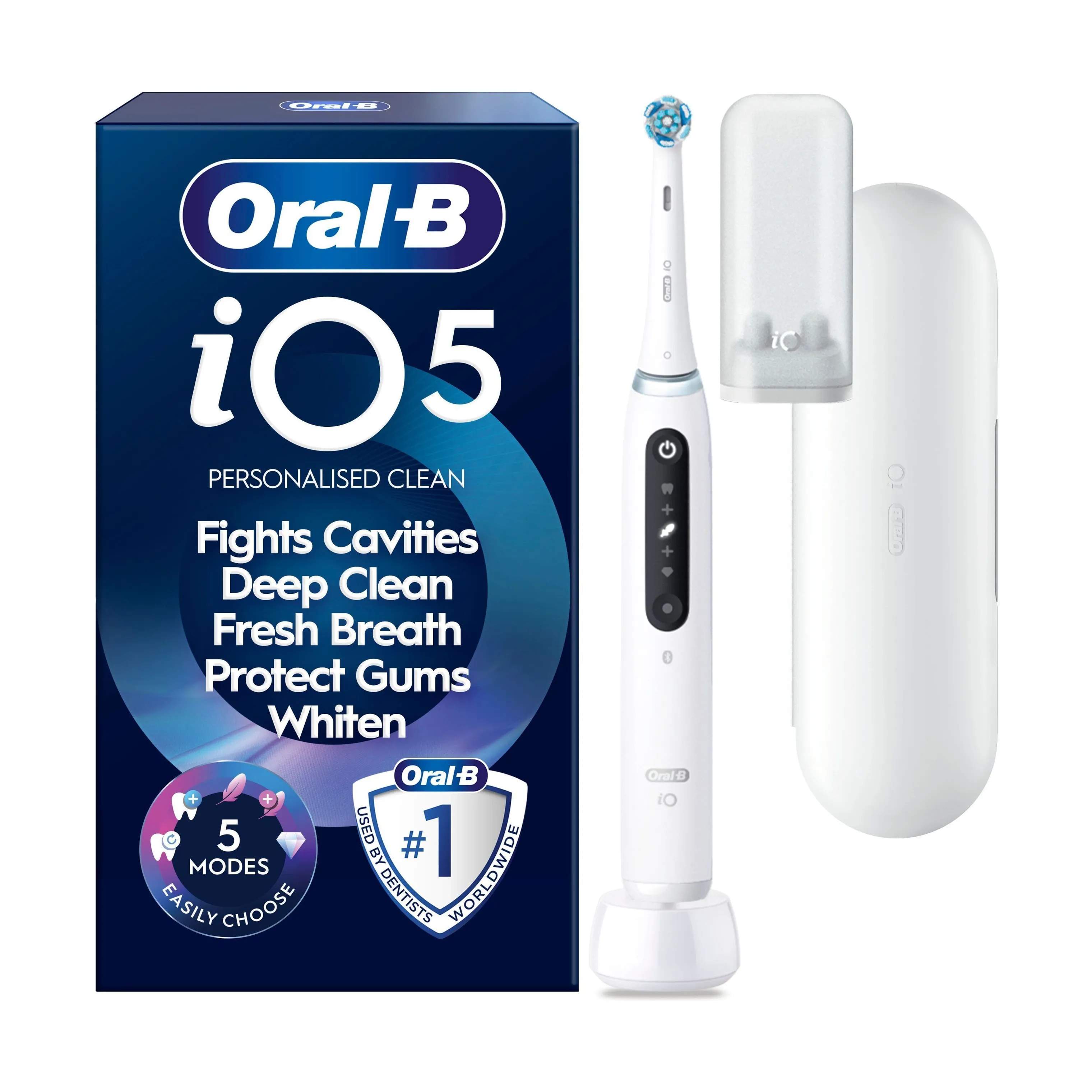 Oral-B Eltandbørster iO5S iO5 Elektrisk Tandbørste i Quite white, 1