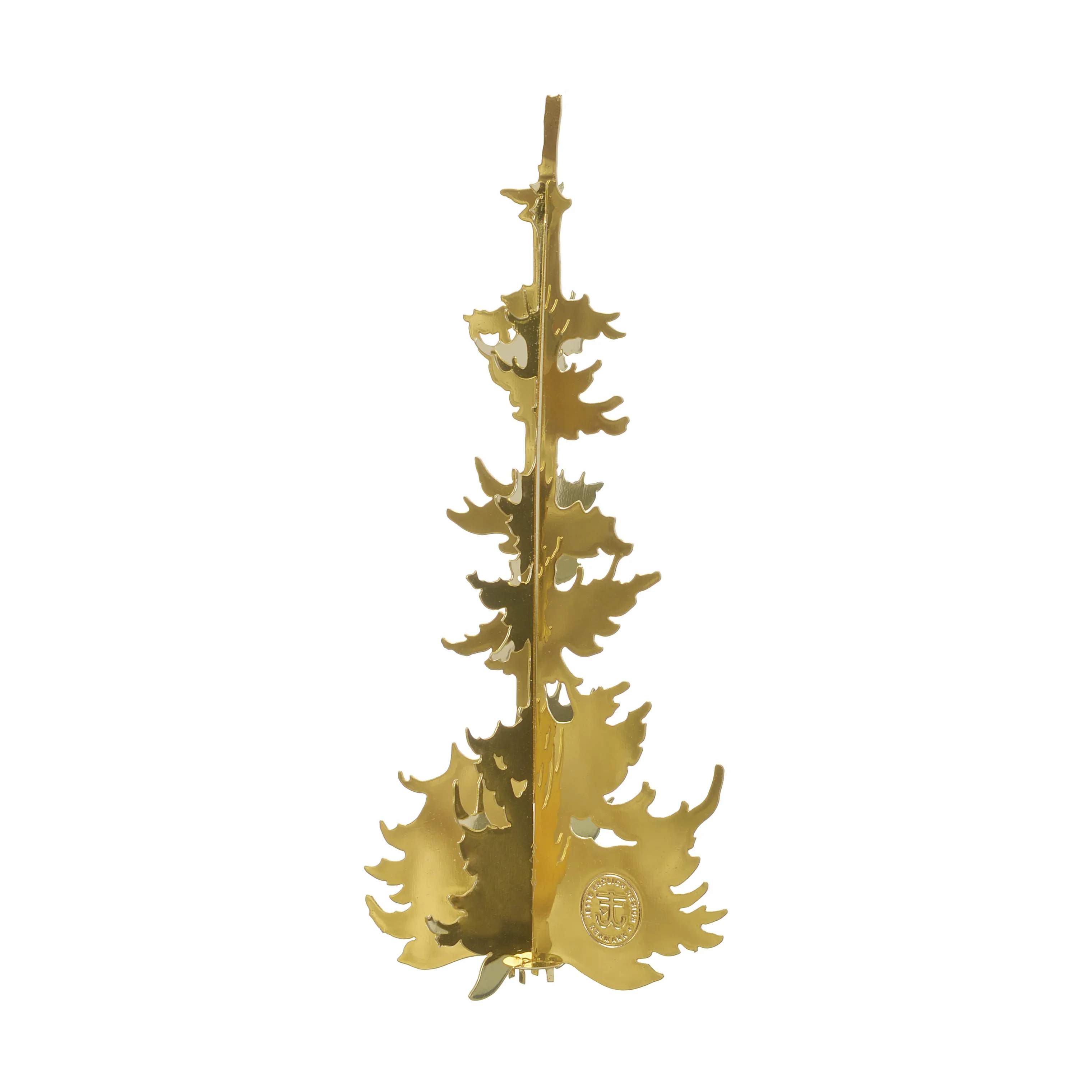 Jette Frölich Design Julefigurer Design Juledekoration Vinterskov træer - 2 stk. i Guldfarvet, 15 cm, 3