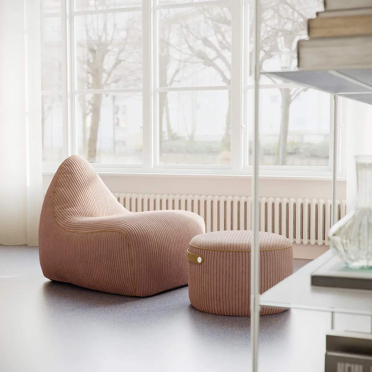 SACKit Lænestole Sækkestol i Corduroy Rose, 2