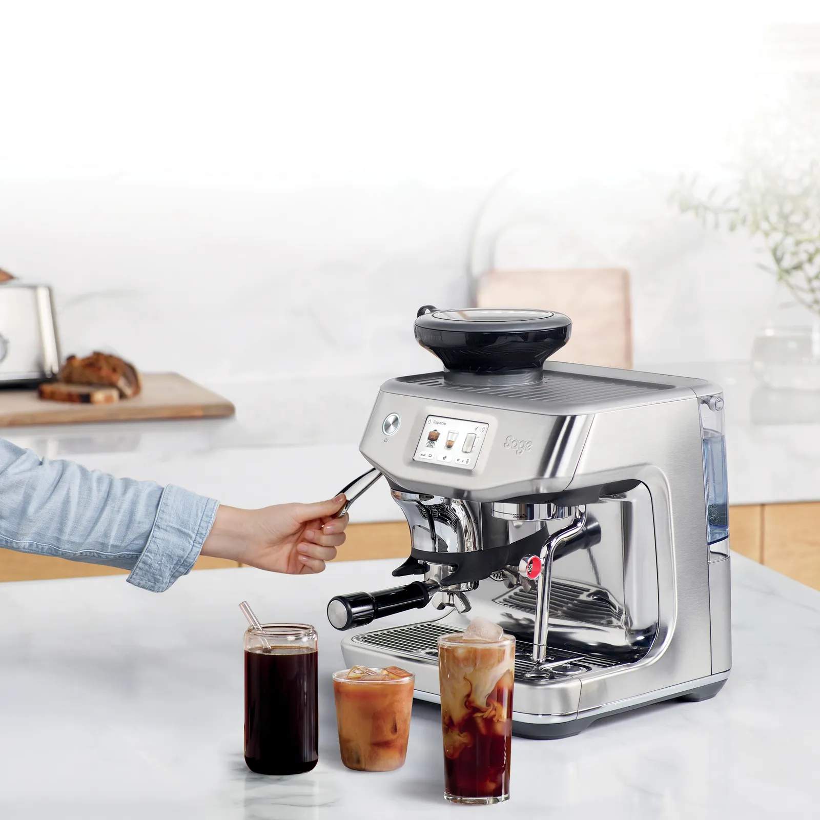 Sage Espressomaskiner Barista Touch™ Impress Espressomaskine SES 882 BSS i Børstet stål, 2