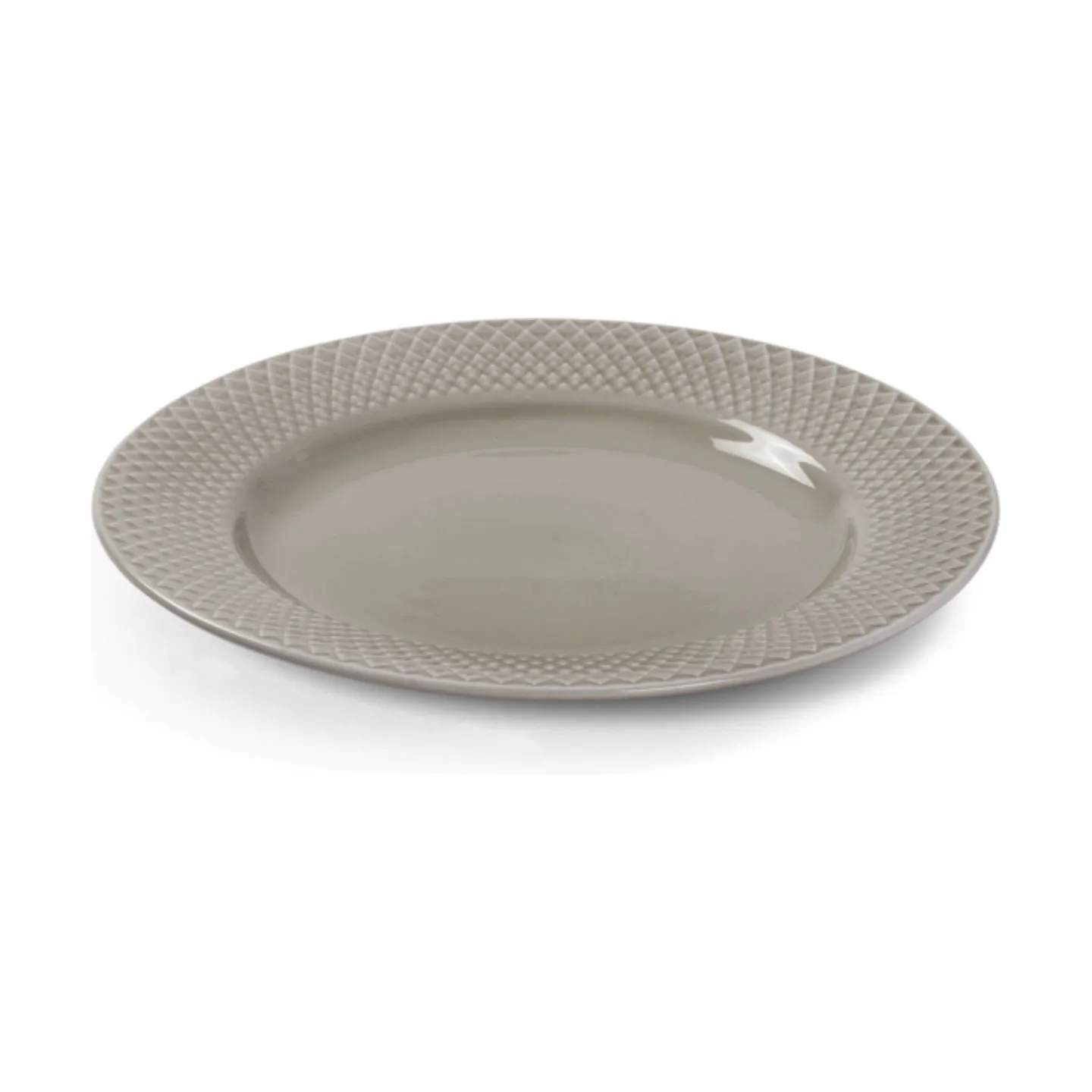 Lyngby Porcelæn Frokosttallerkener Rhombe Earth Frokosttallerken i Clay, 4