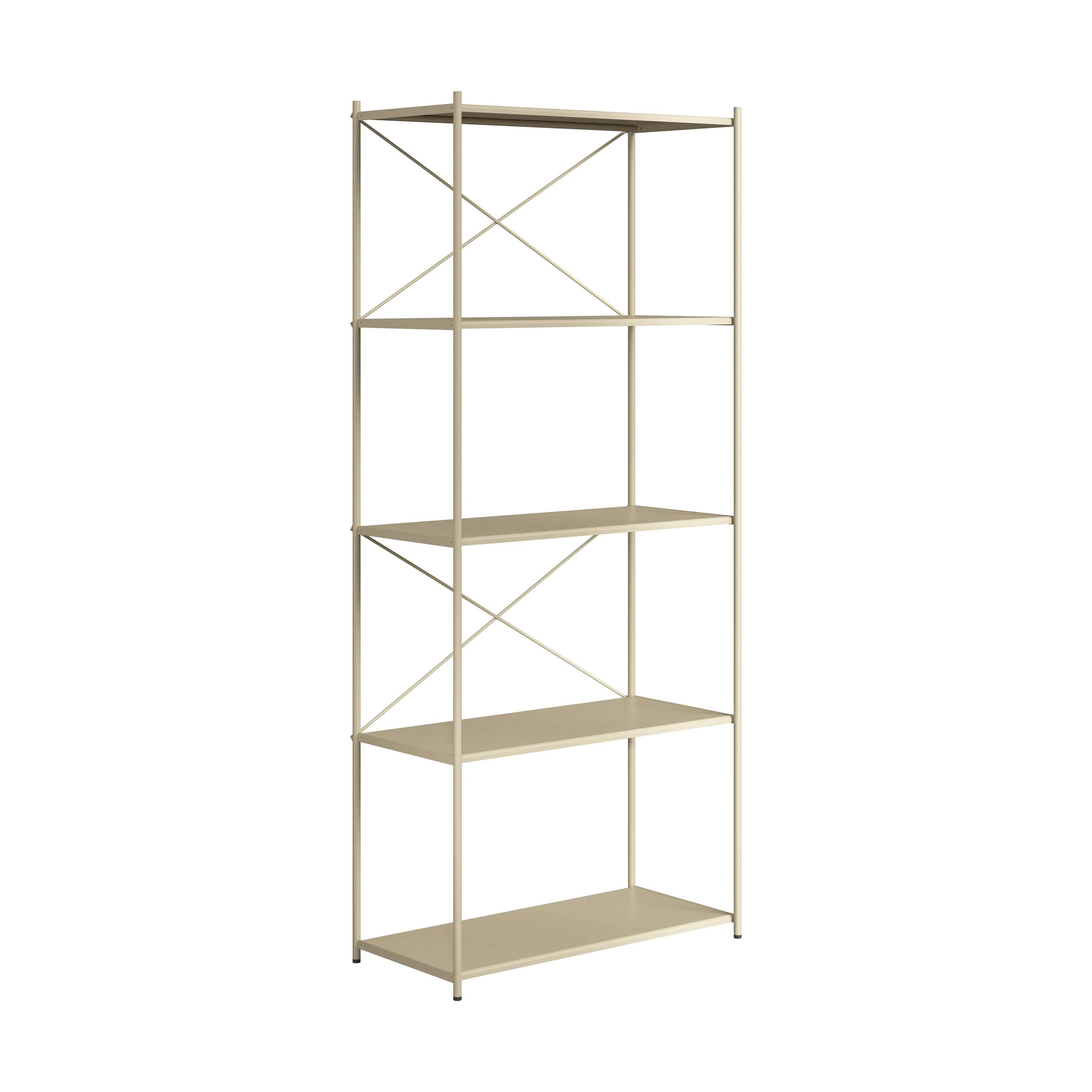 Novoform Reoler og tilbehør Arturo 5-Etagers reol i Desert Sand, 175 cm, 3