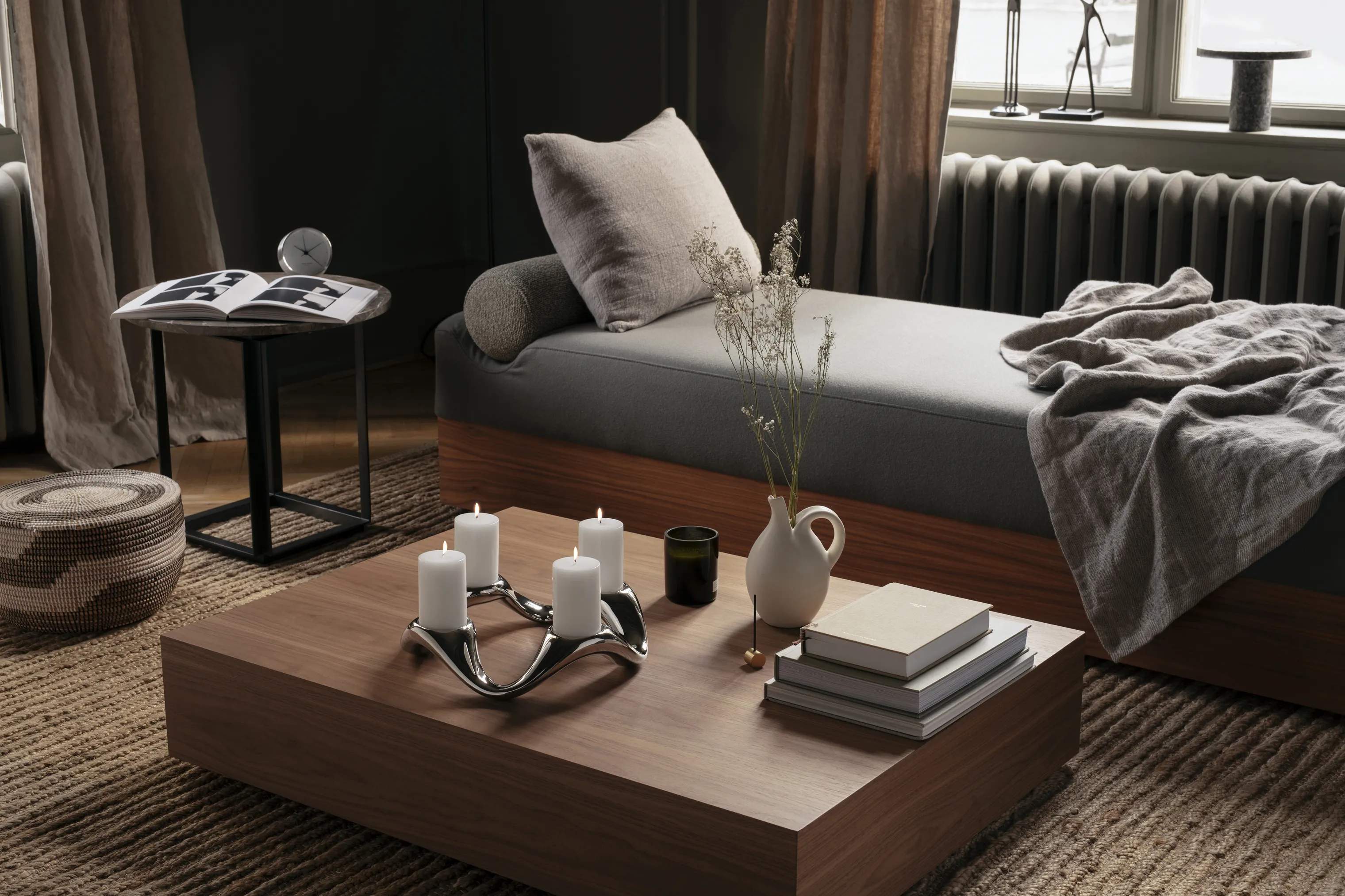 Georg Jensen Bloklysestage Cobra Lysestage i Stål, 3