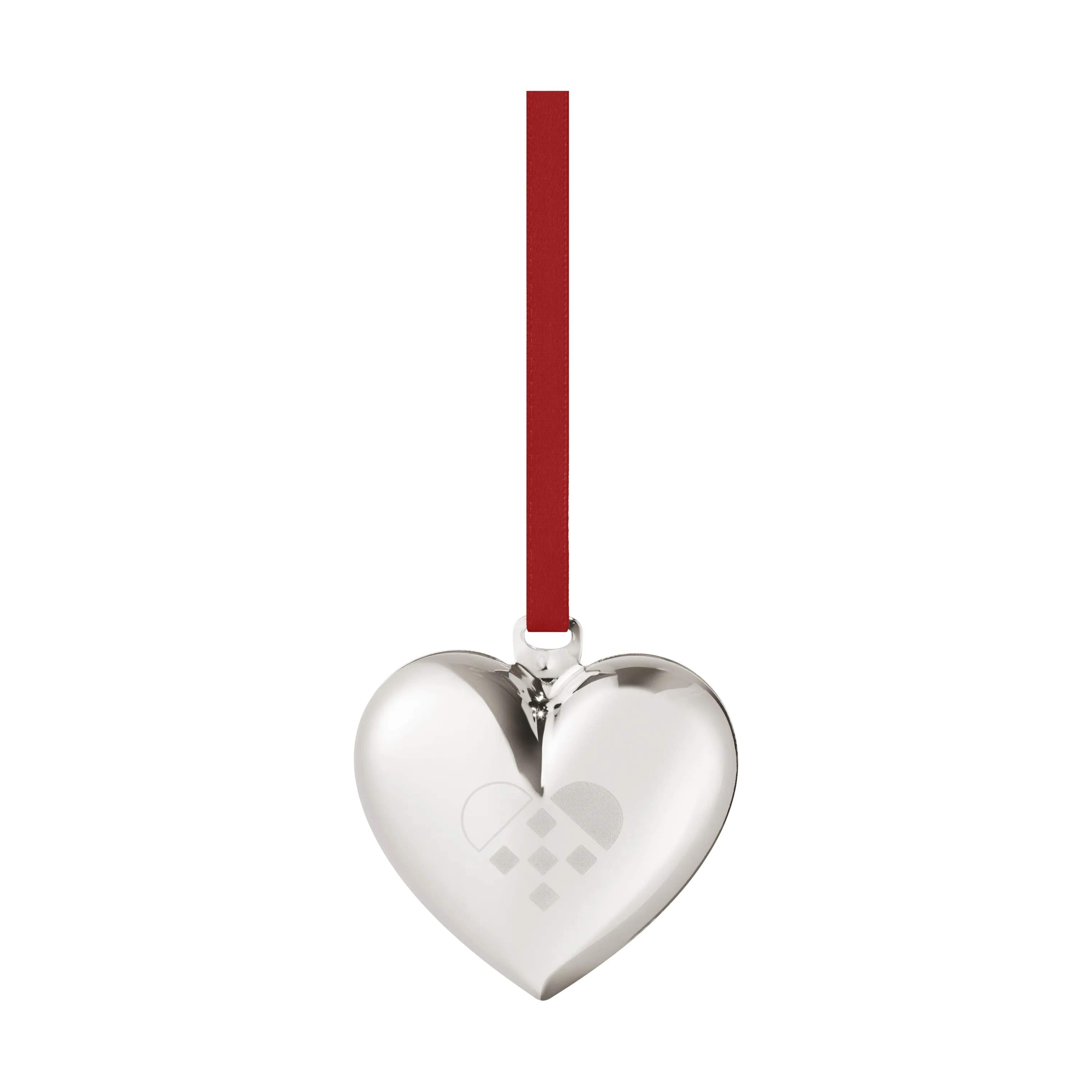 CC 2025 Juleornament - Hjerte, sølv, large