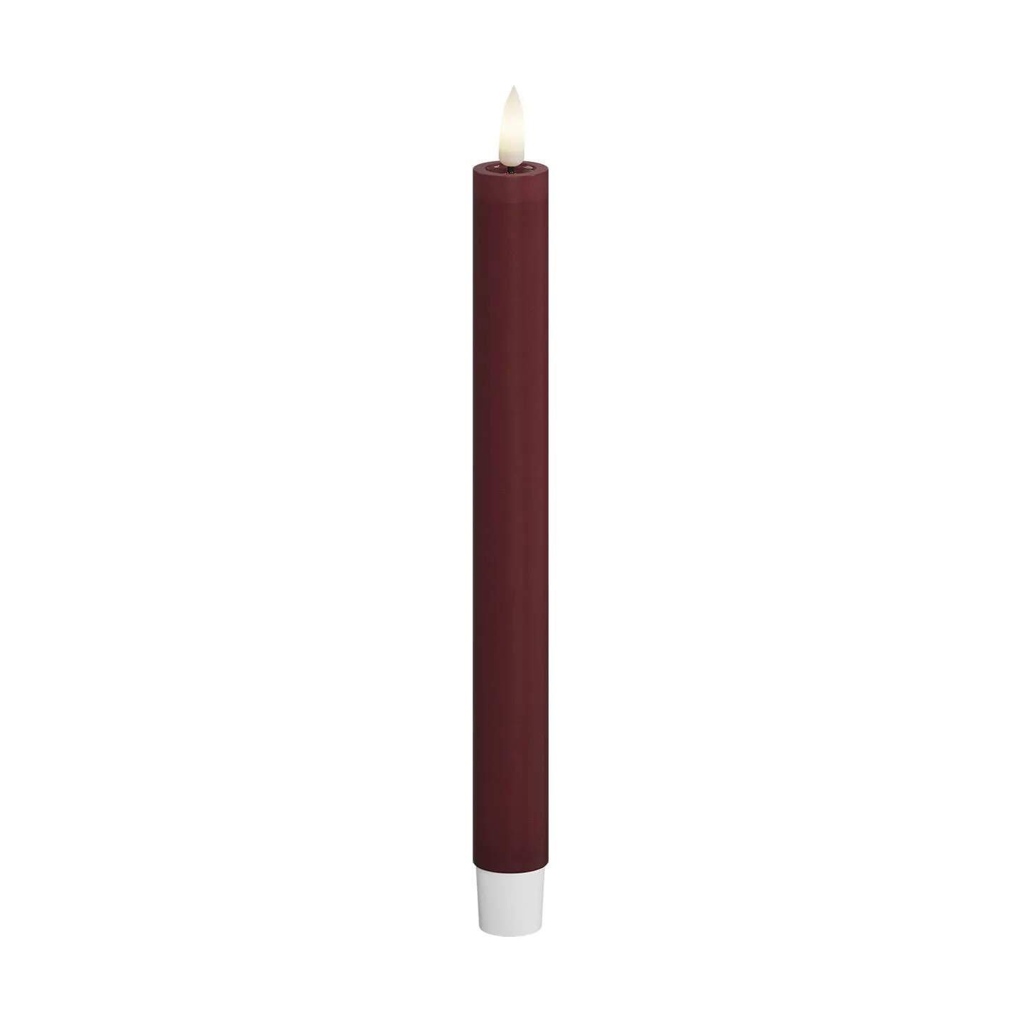 Deluxe Homeart LED-lys Real Flame LED Kronelys - 2 stk. i Bordeaux , 24 cm, 4