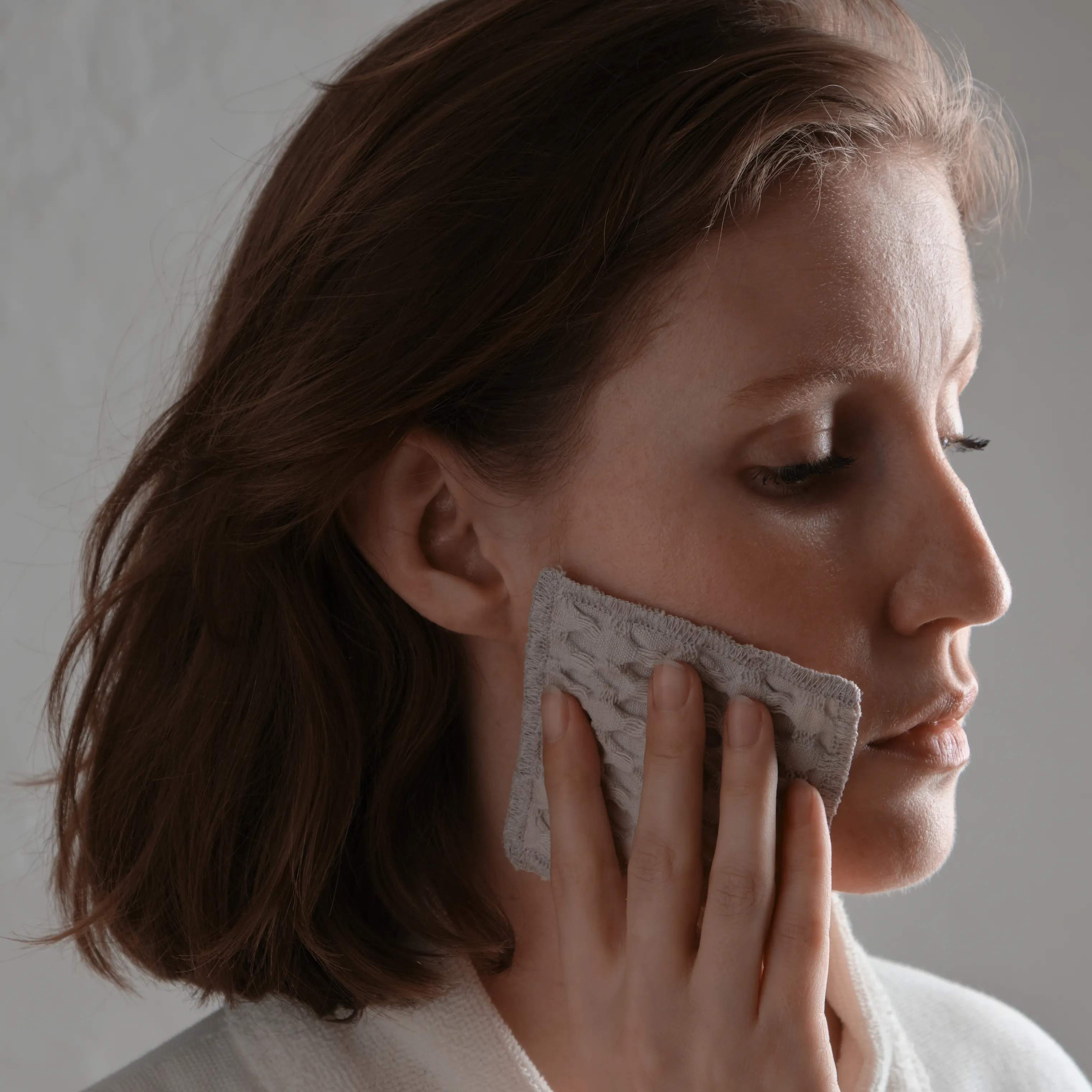 The Organic Company Vaskeklude Big Waffle Genanvendelige Vatrondeller - 4 stk. i Violet, 2