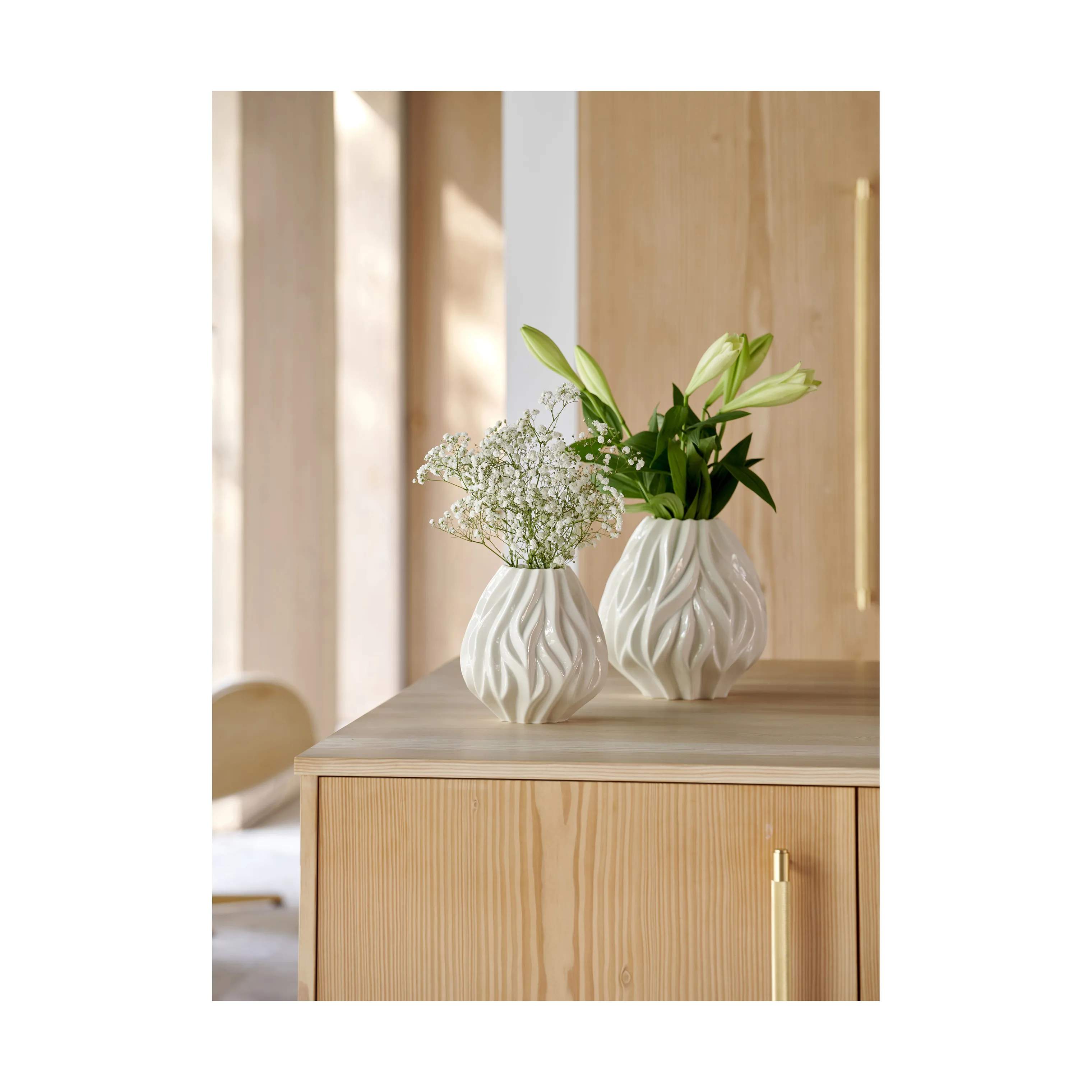 Morsø Vaser Flame Vase i Hvid, 15 cm, 6