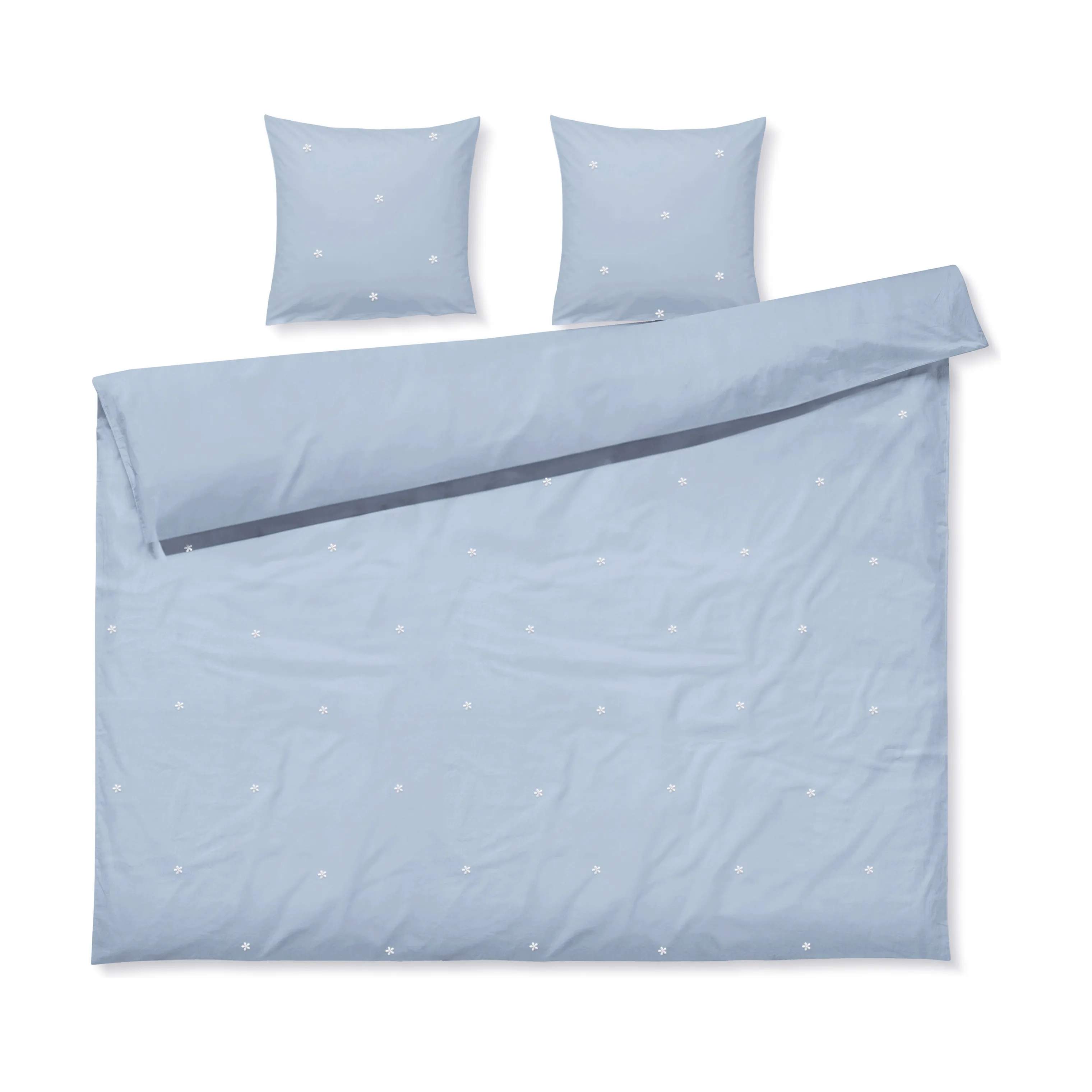 Juna Sengetøj Daisy Sengetøj i Lys blå, B220 x L220 cm, 1