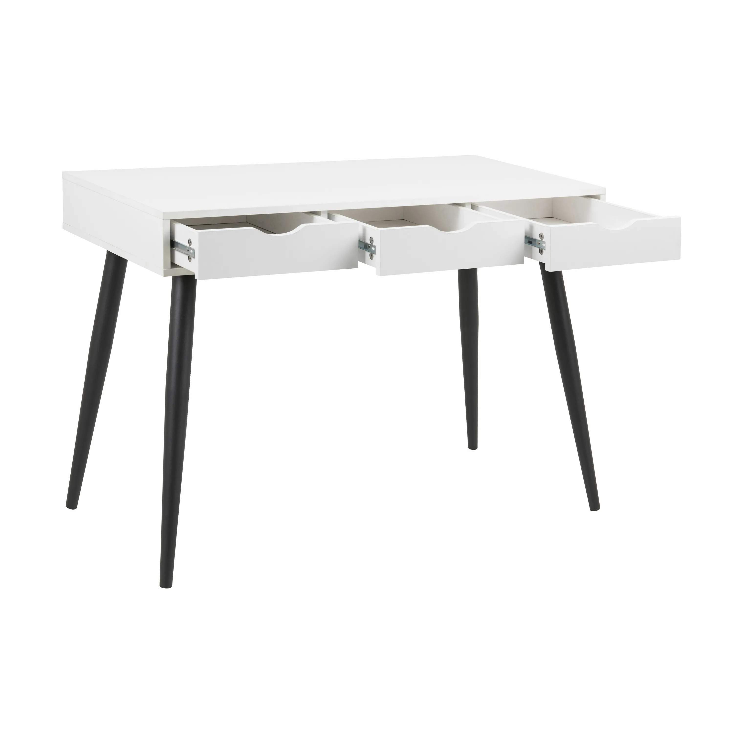 CASA Living Skriveborde Neptun Skrivebord i Hvid/sort, 3