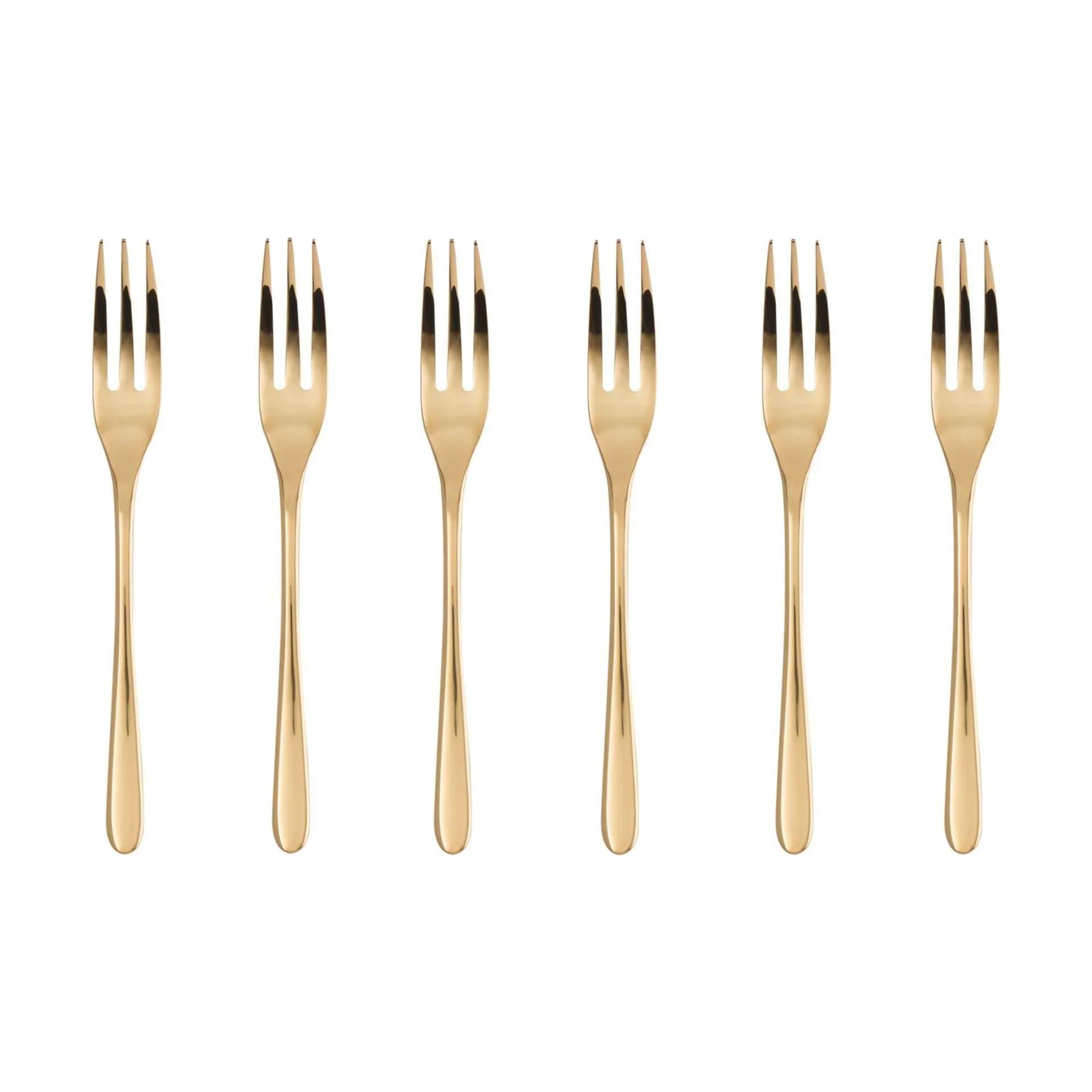 Sambonet Kagegafler Taste Kagegafler - 6 stk. i Guldfarvet, 1
