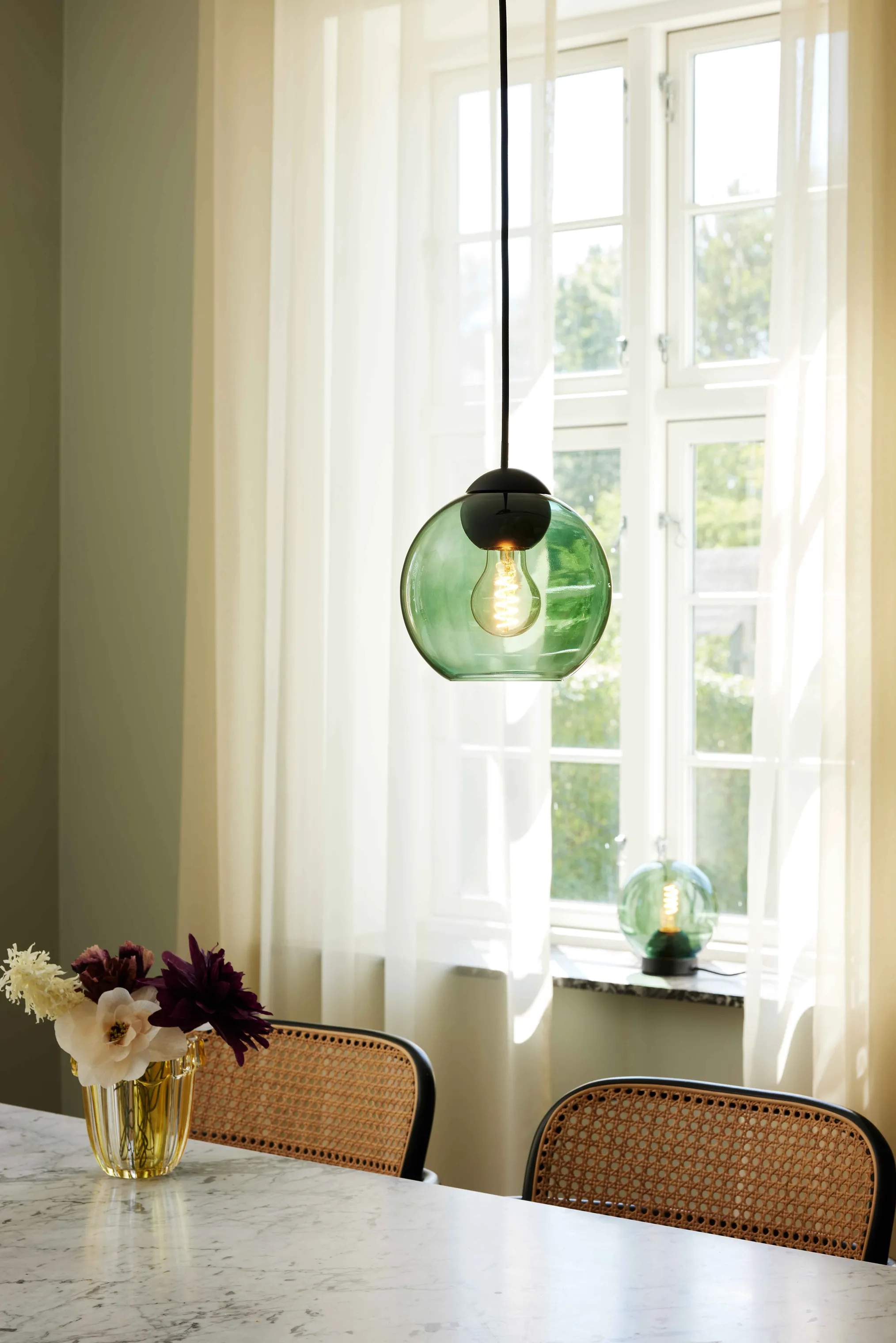 Halo Design Pendler Bubbles Pendel i grøn, 24 cm, 2