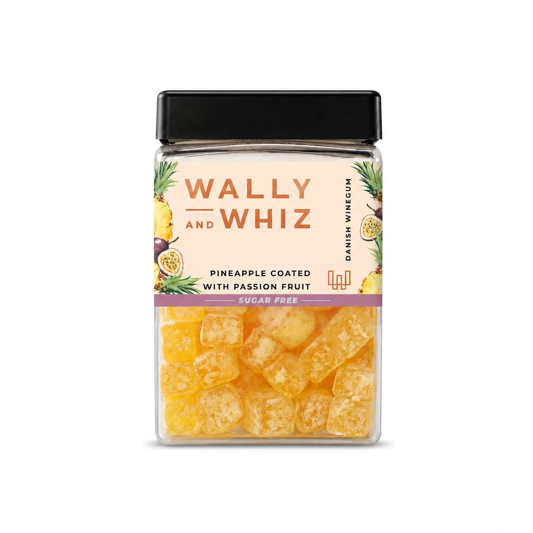 Wally and Whiz Søde sager Sugar-free Vingummi - Ananas med passionsfrugt i Gul, 1