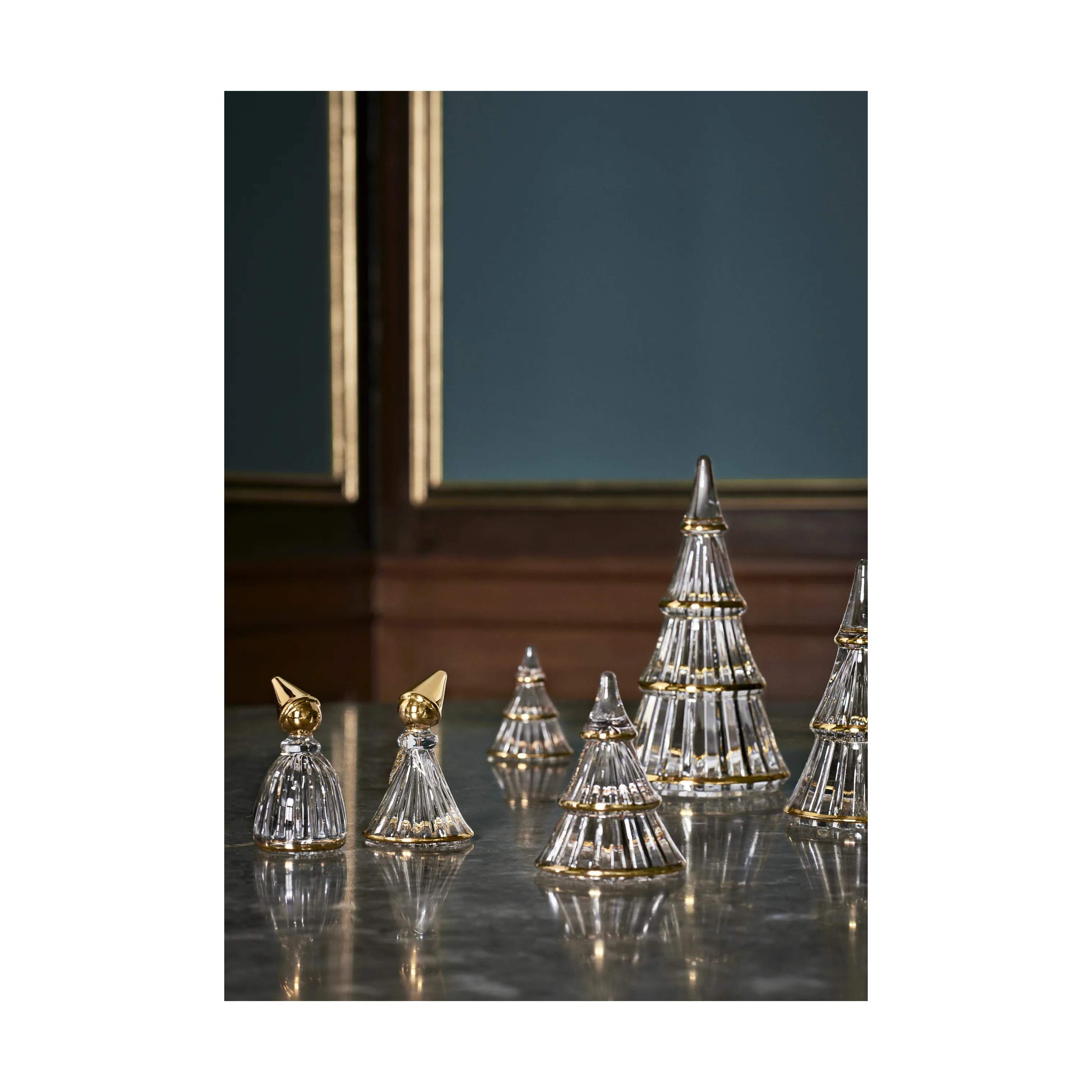 Holmegaard Julefigurer Fairytales Juletræ i Klar/guld, 19 cm, 2