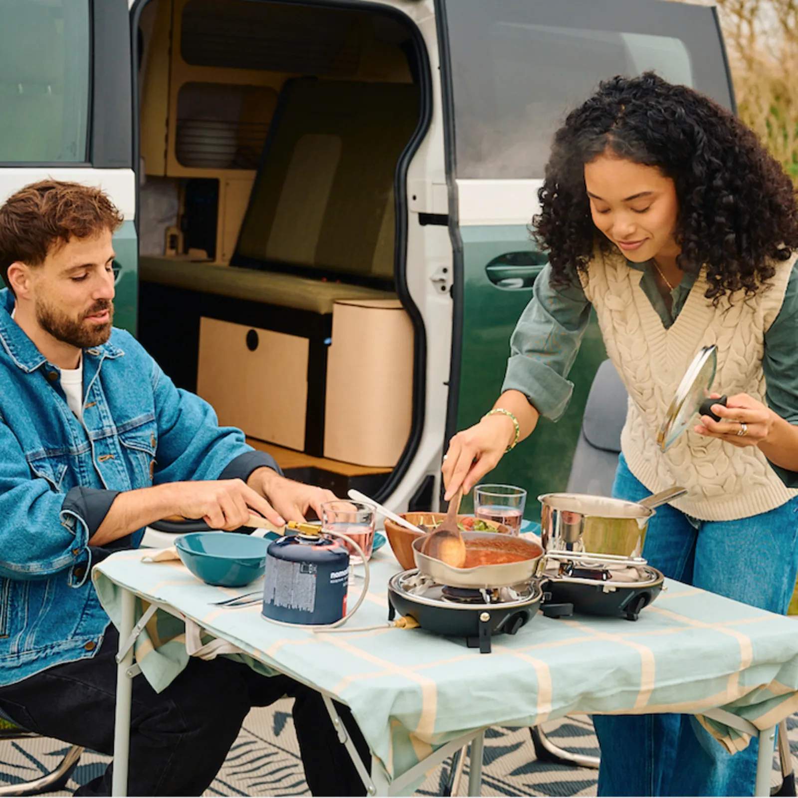 NomadiQ Gasgrill Compact Transportabel Gasblus i Sort, 3