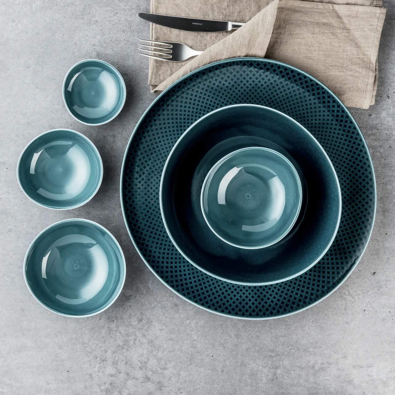 Rosenthal Middagstallerkener Junto Middagstallerken i Blå, 27 cm, 2