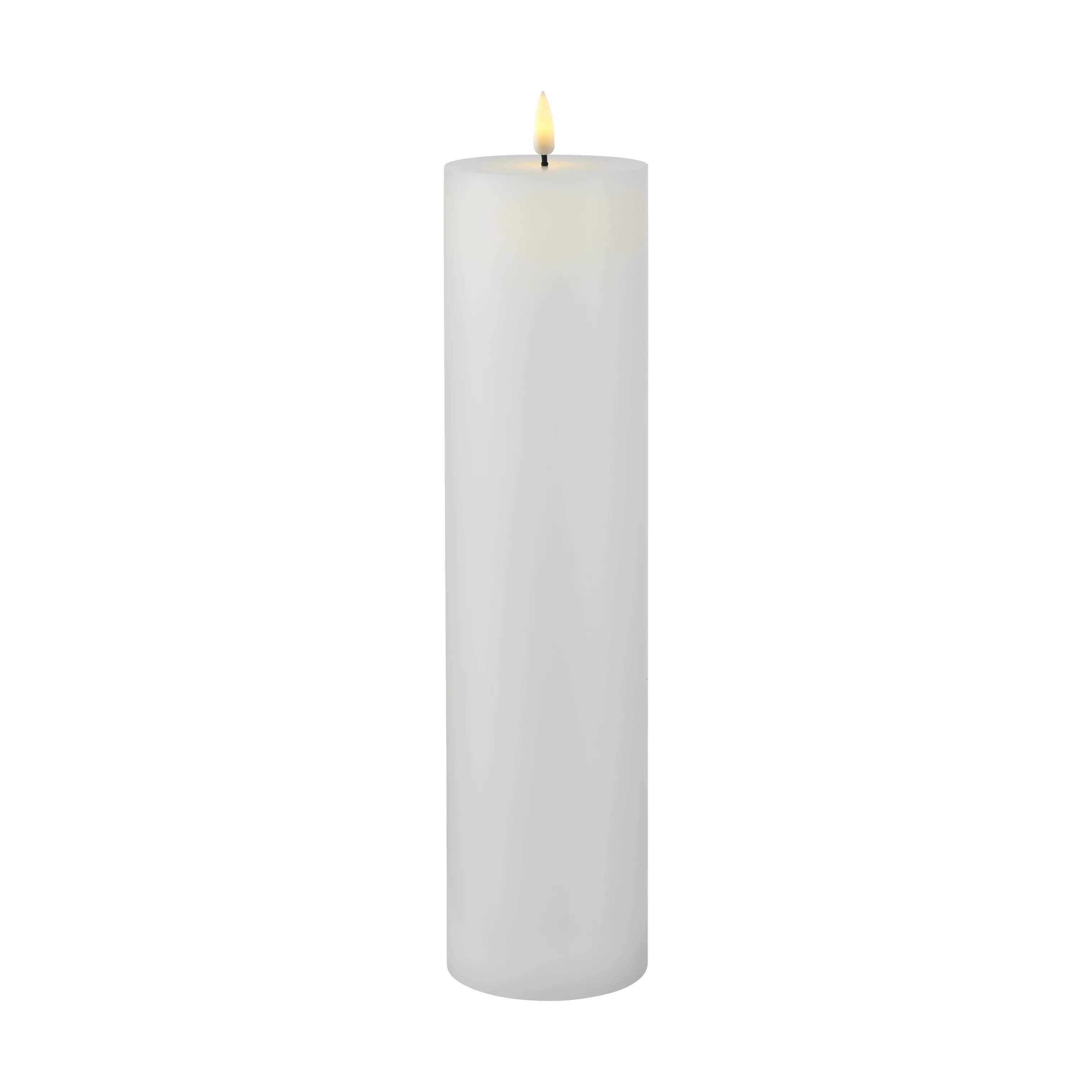 Sirius LED-lys Sille Genopladelig LED Bloklys i Hvid, H30 x Ø7,5 cm, 1