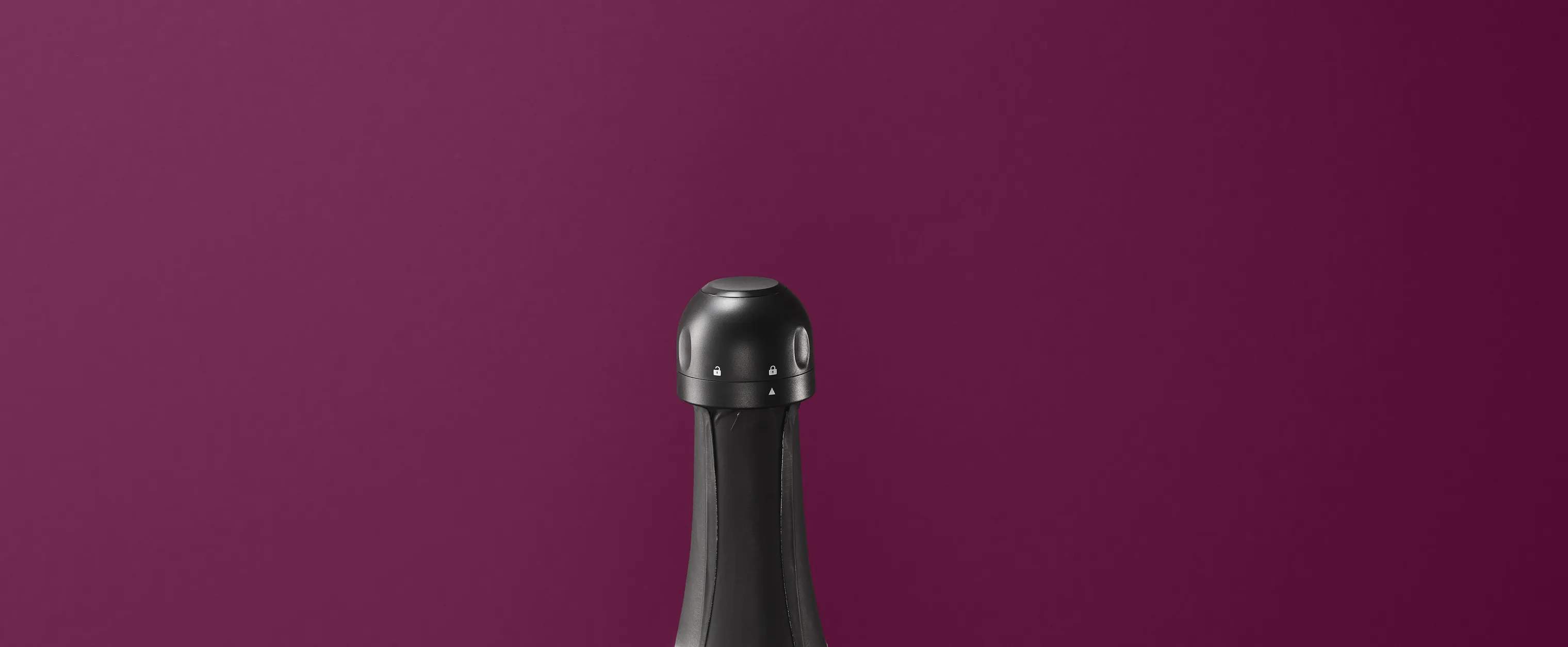 Sommelier by CASA Living Øvrigt champagnetilbehør Sommelier Champagnestoppere - 2 stk. i sort, 3