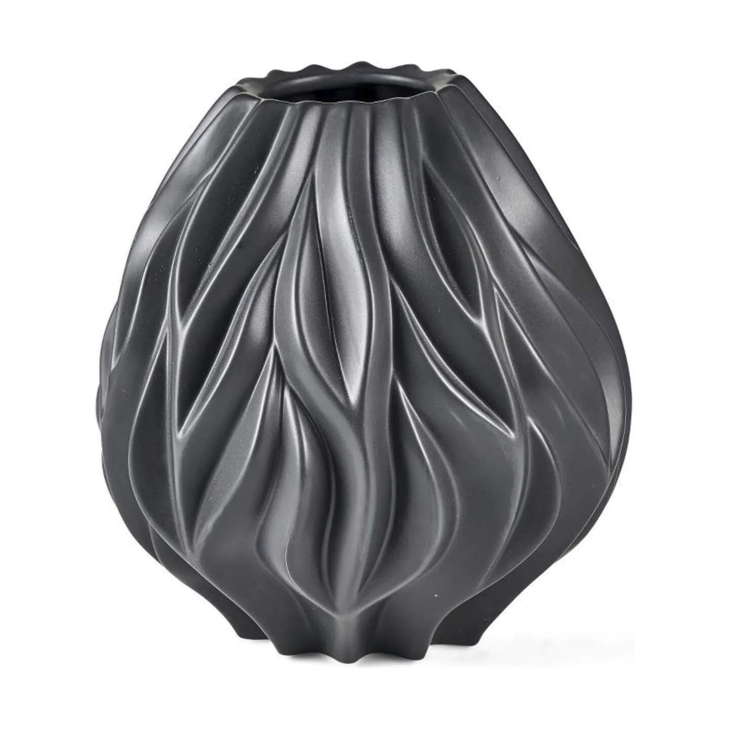 Flame Vase, sort, large