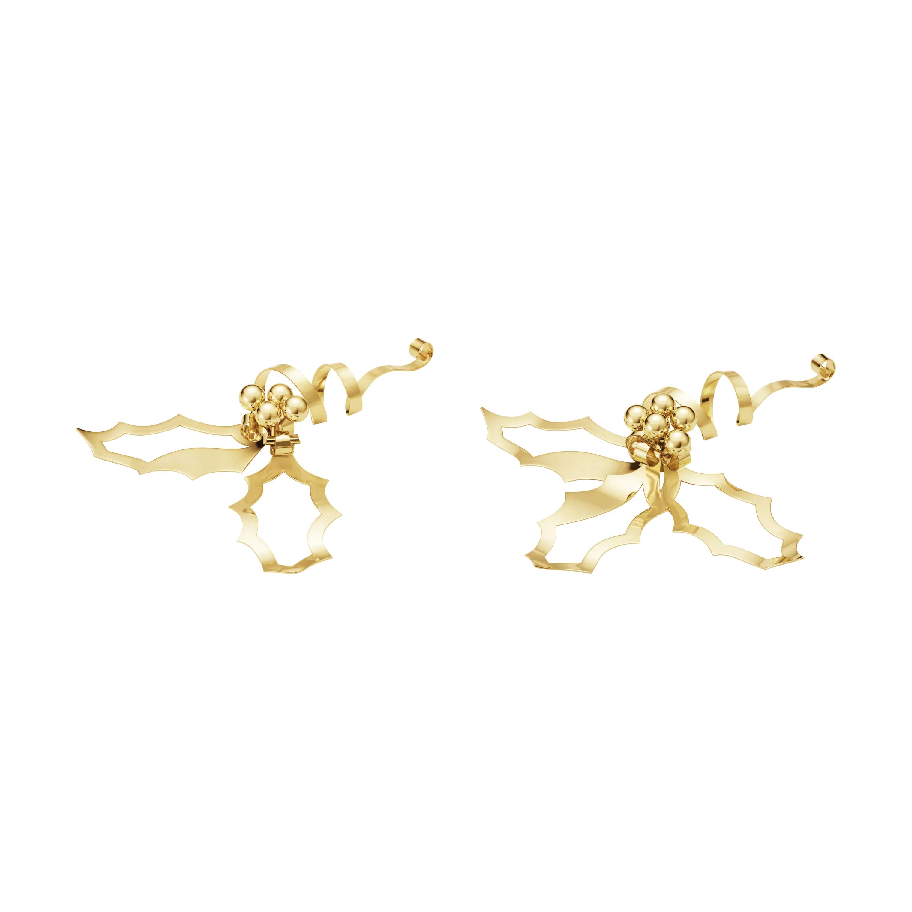 Georg Jensen Juleophæng Christmas Collectibles CC 2026 Juleornament - Kristtorn - 2 stk. i Guld, 2
